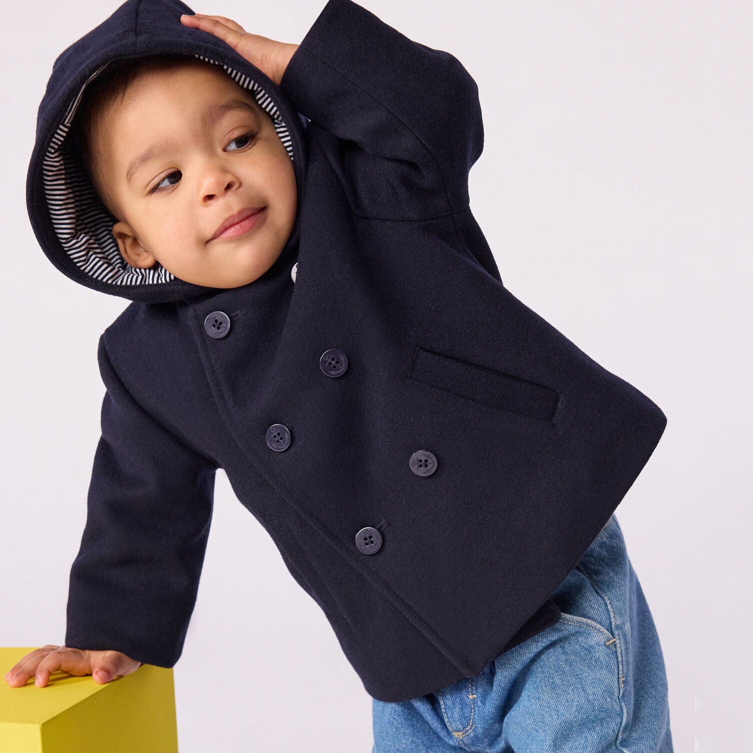 Baby Boys Navy Padded Coat