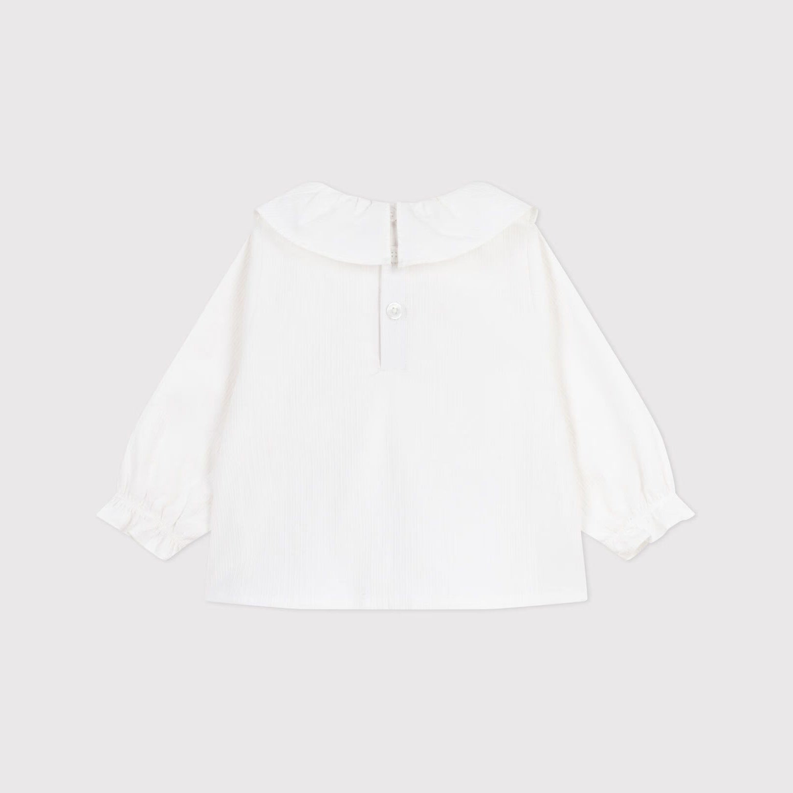 Baby Girls White Cotton Shirt