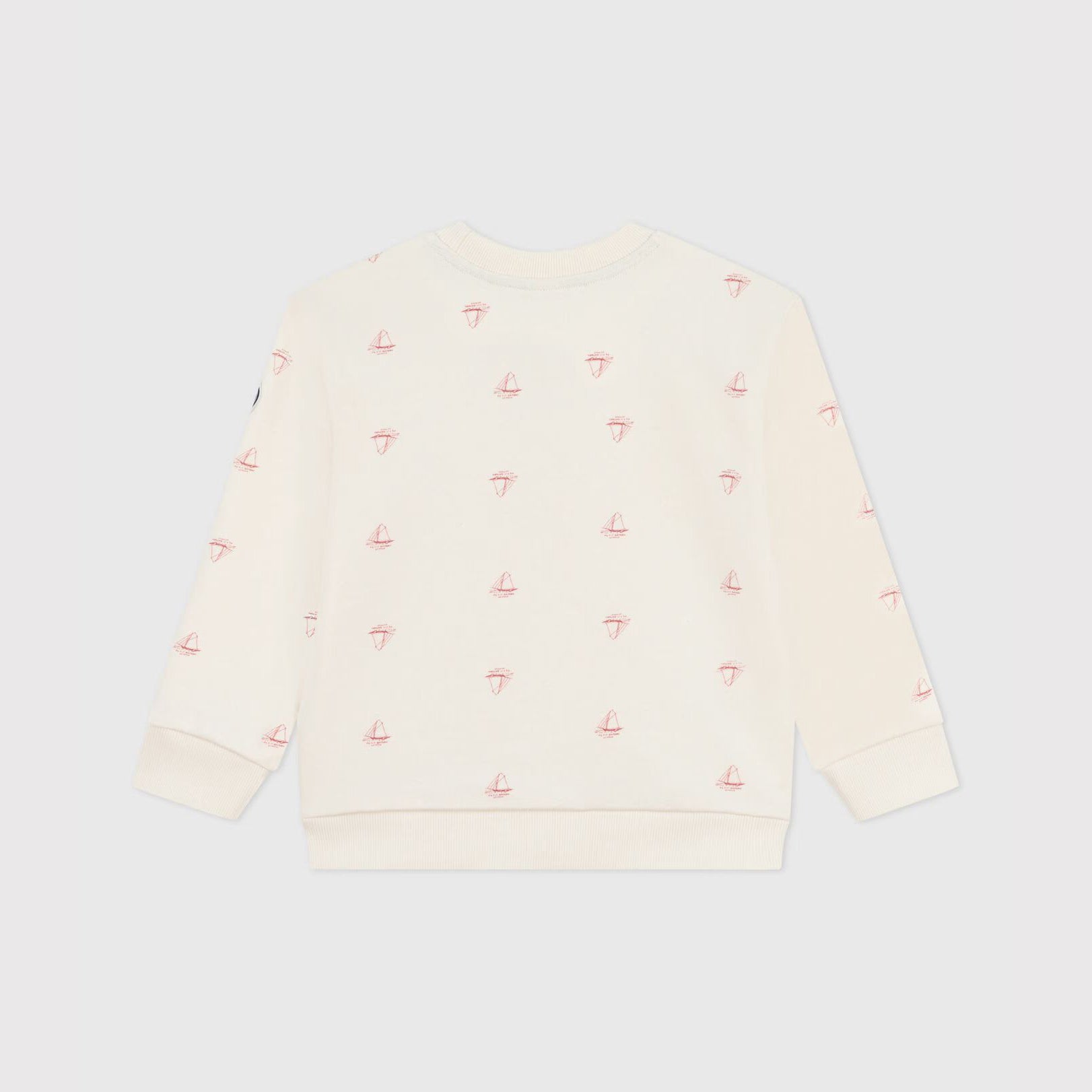 Boys & Girls White Printed Cotton Sweatshirt
