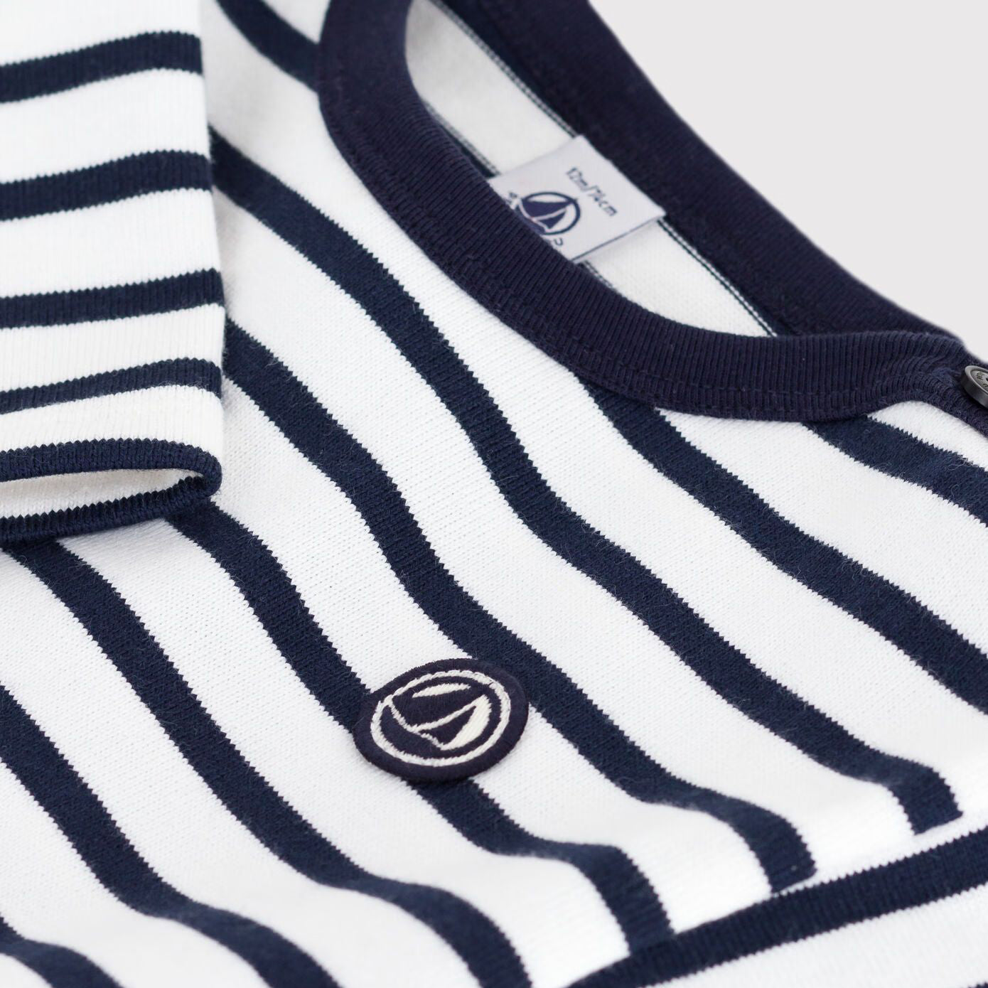 Baby Boys & Girls Navy Stripes Cotton T-Shirt