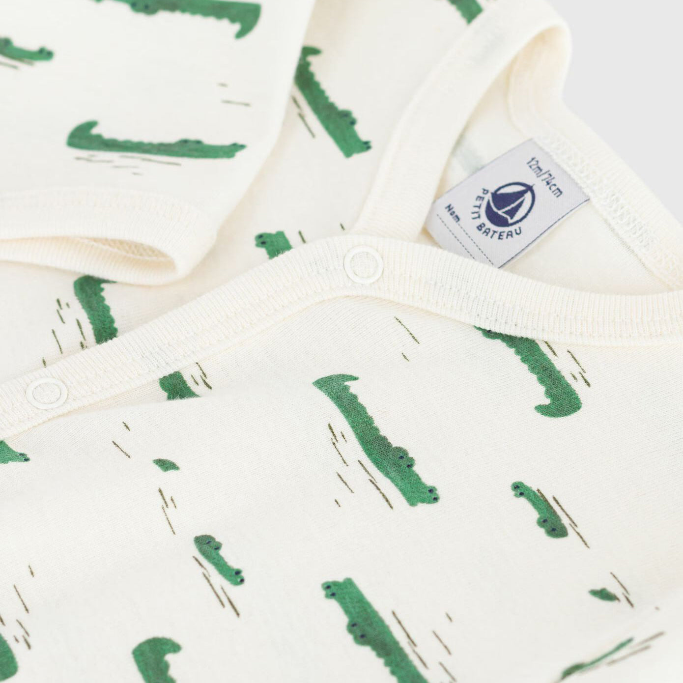 Baby Boys & Girls White Printed Cotton Babysuit