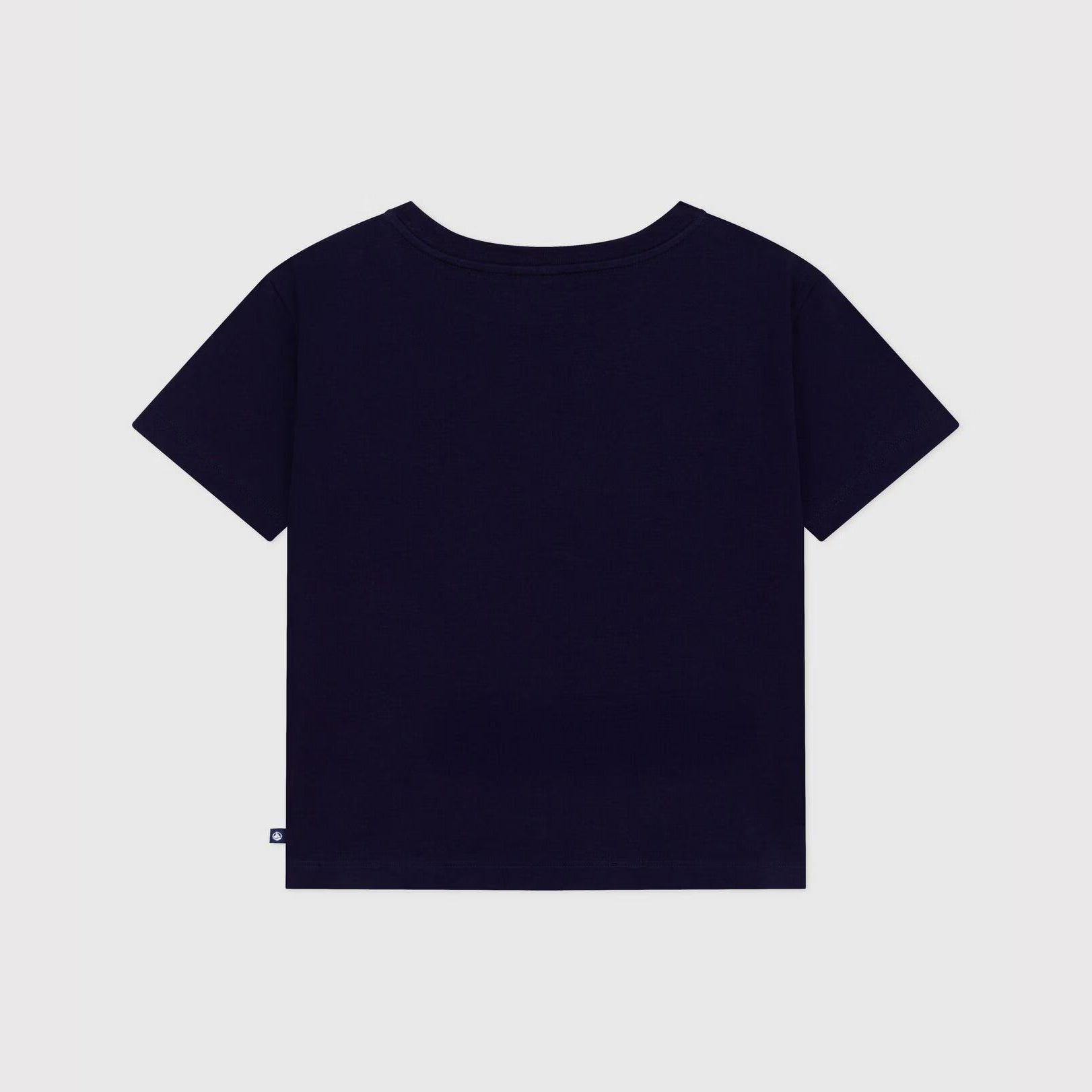 Boys Navy Printed Cotton T-Shirt