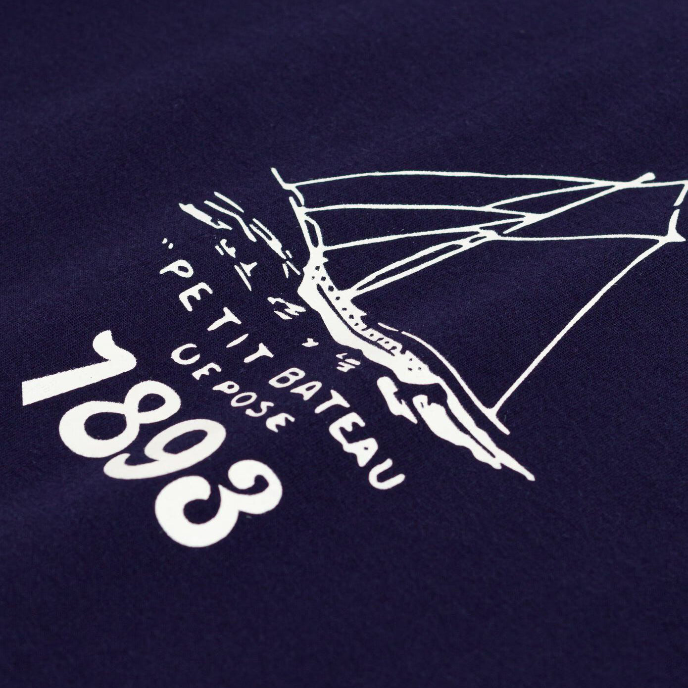 Boys Navy Printed Cotton T-Shirt