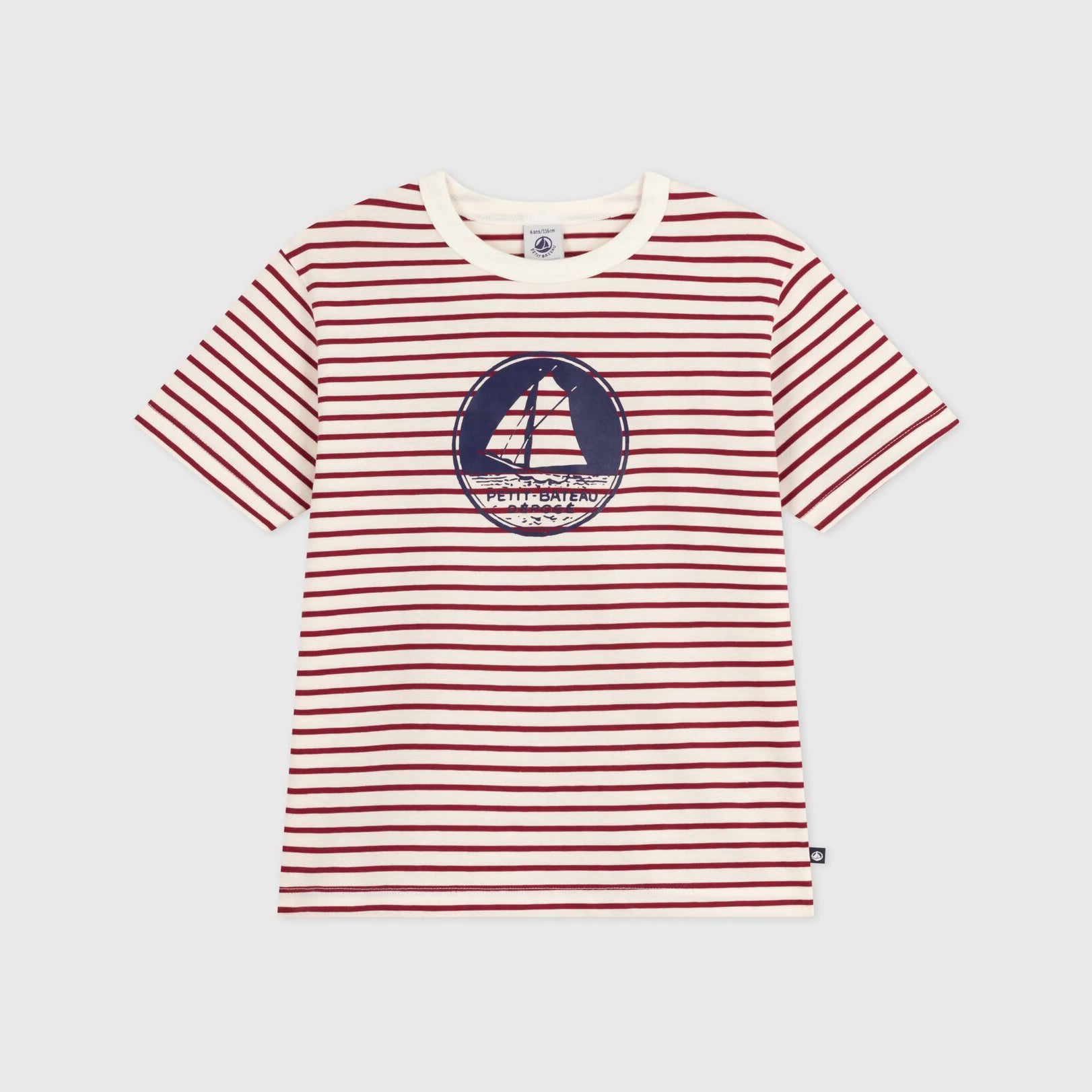 Boys & Girls Red Stripes Cotton T-Shirt
