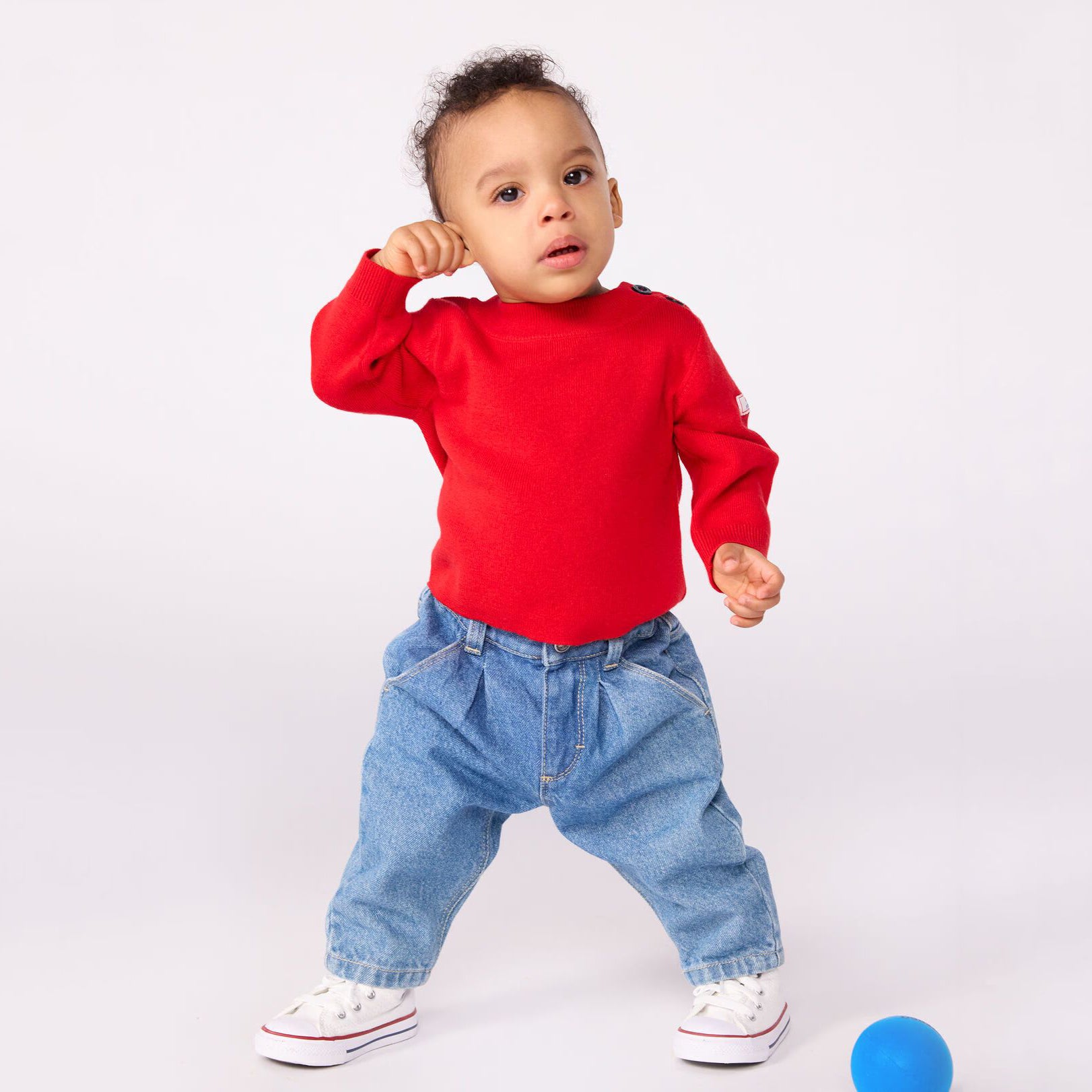 Baby Boys & Girls Red Wool Sweater