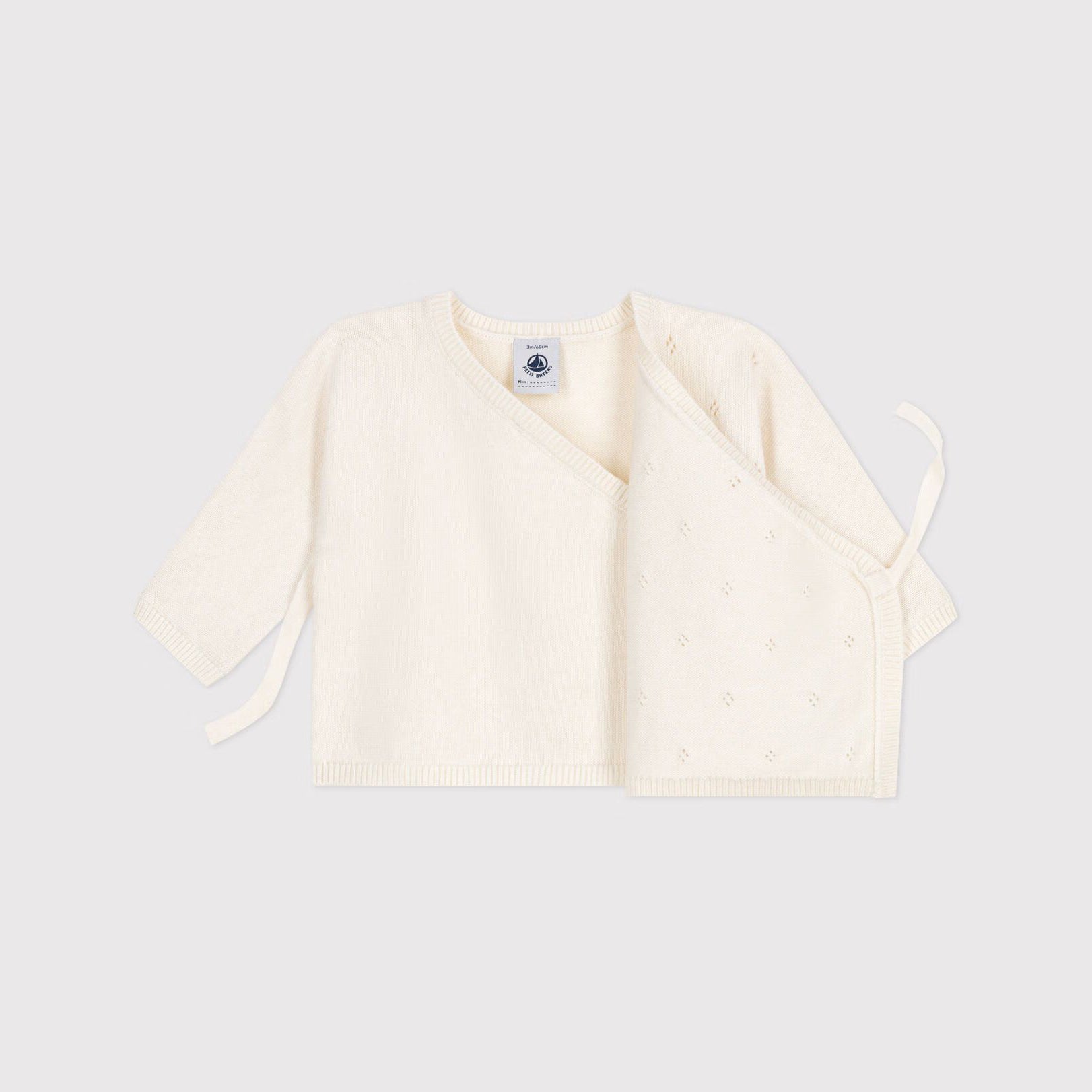 Baby Boys & Girls White Wool Cardigan