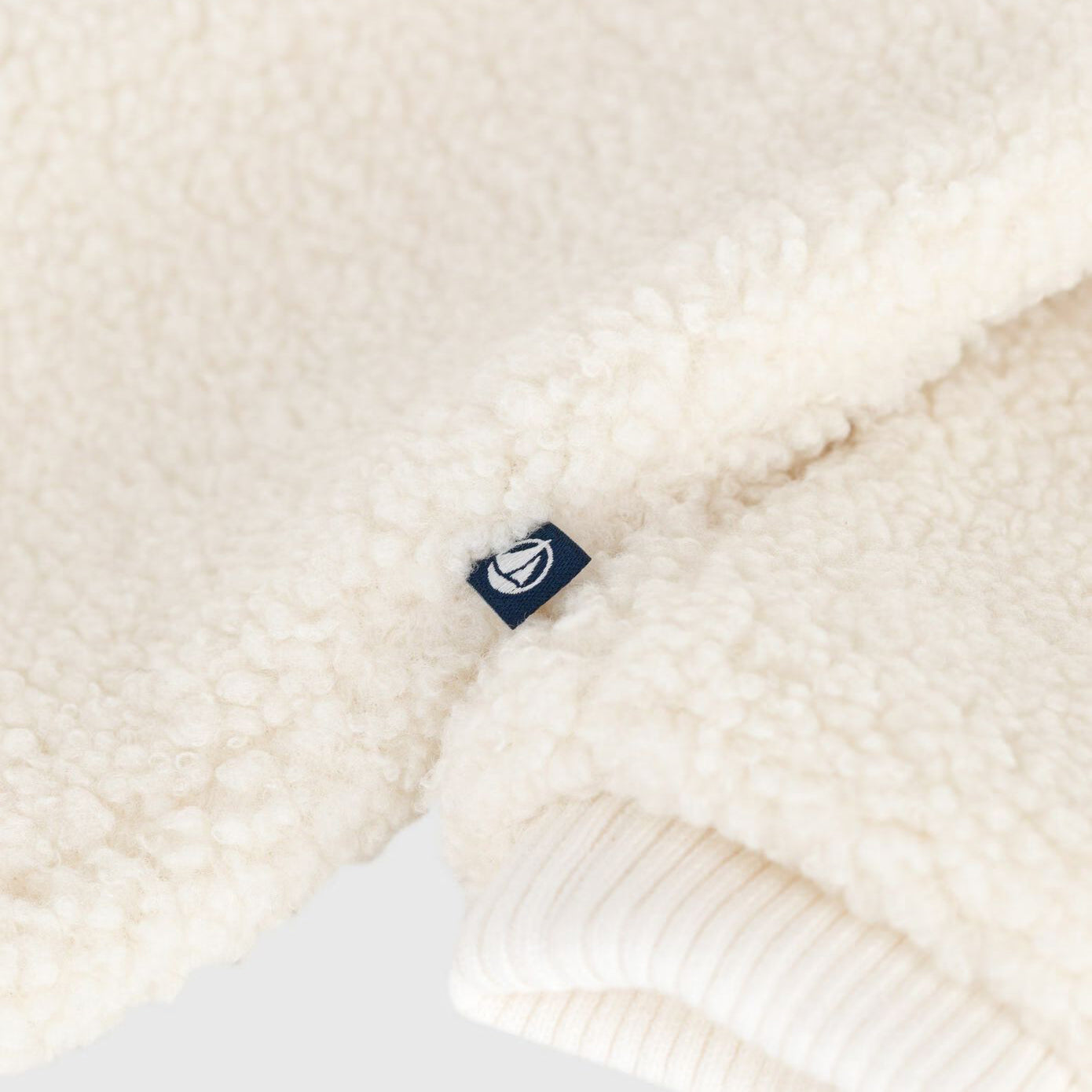 Baby Boys & Girls White Plush Babysuit