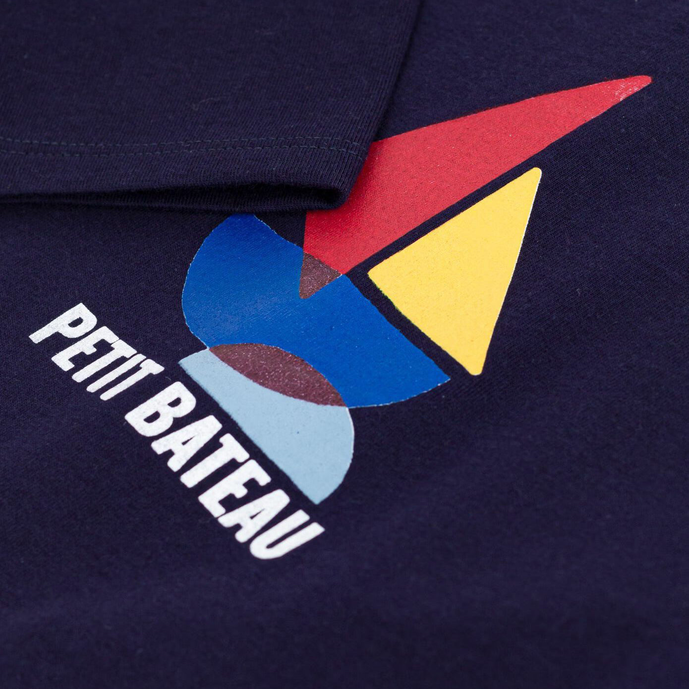 Baby Boys & Girls Navy Printed Logo Cotton T-Shirt