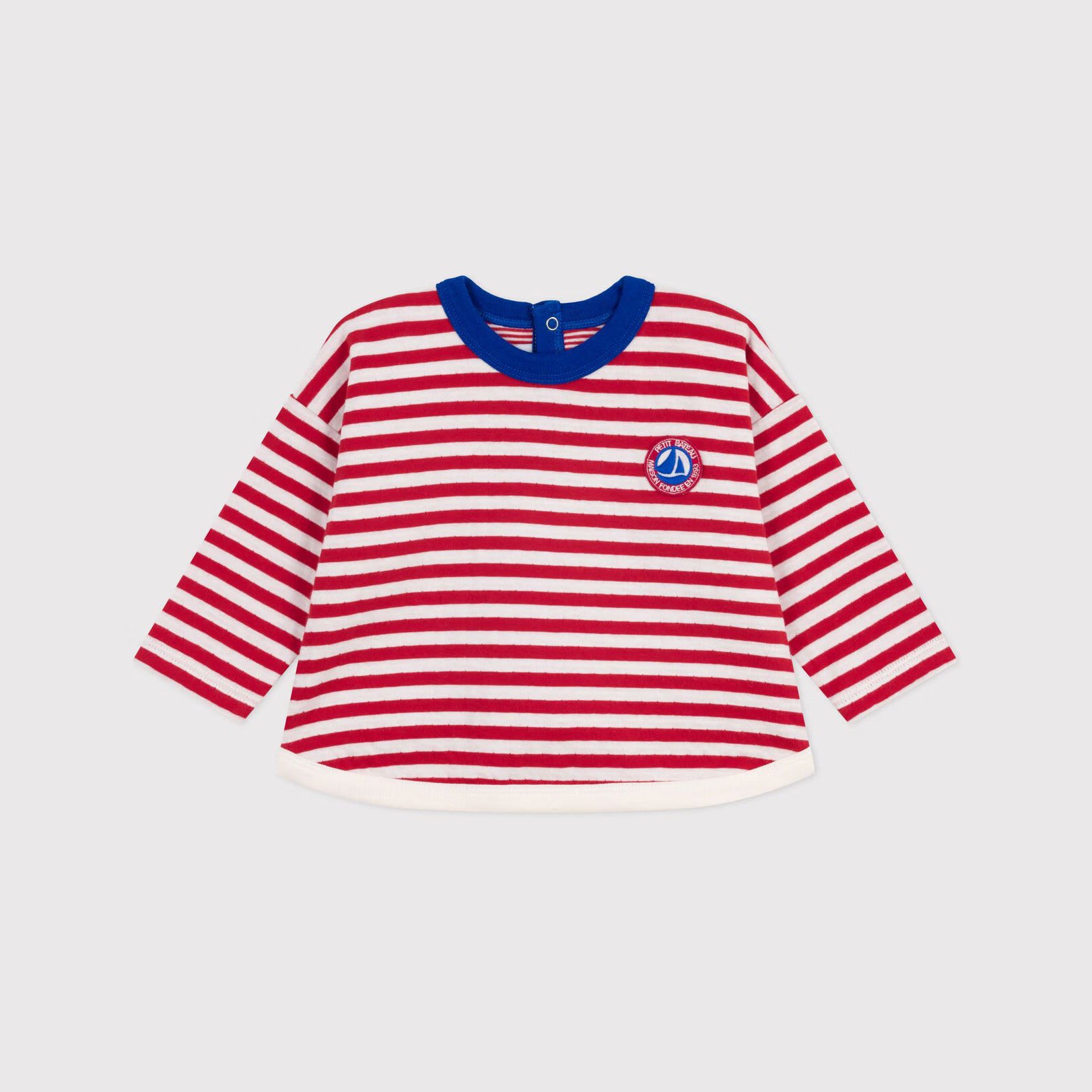 Baby Boys & Girls Red Stripes Cotton T-Shirt