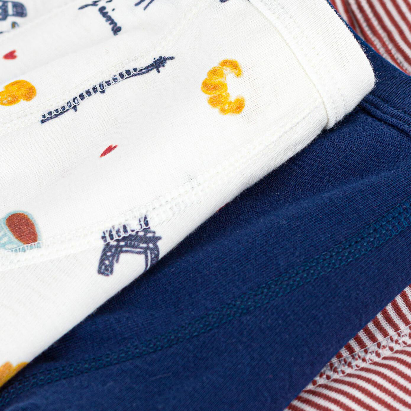 Boys Tricolor Cotton Underwear Set(3 Pack)