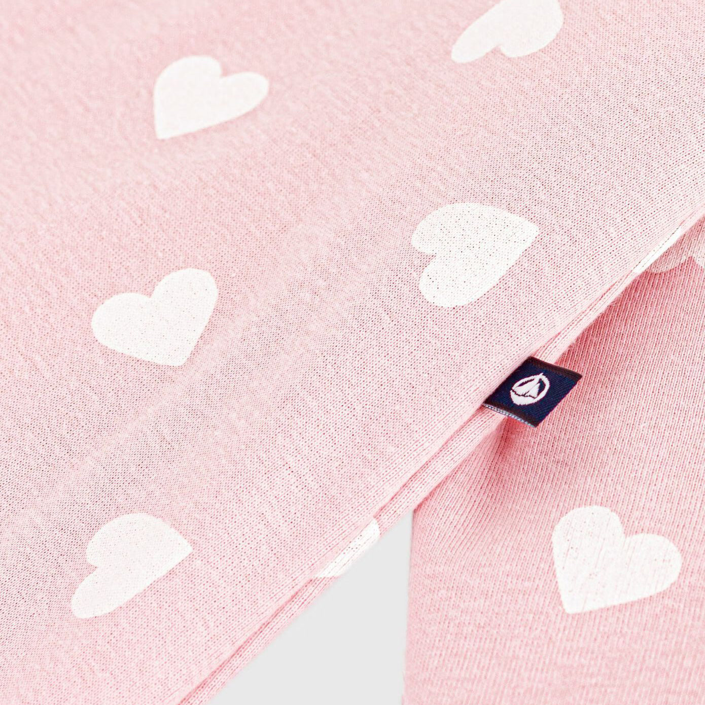 Baby Girls Pink Heart Cotton Babysuit