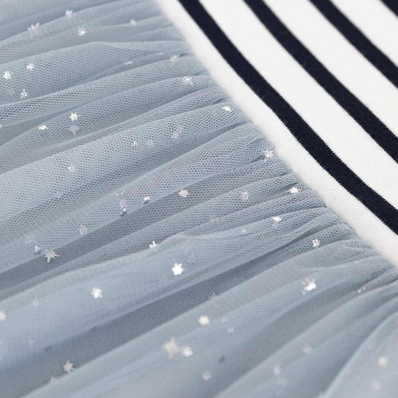 Girls Dark Blue Stripes Cotton Dress