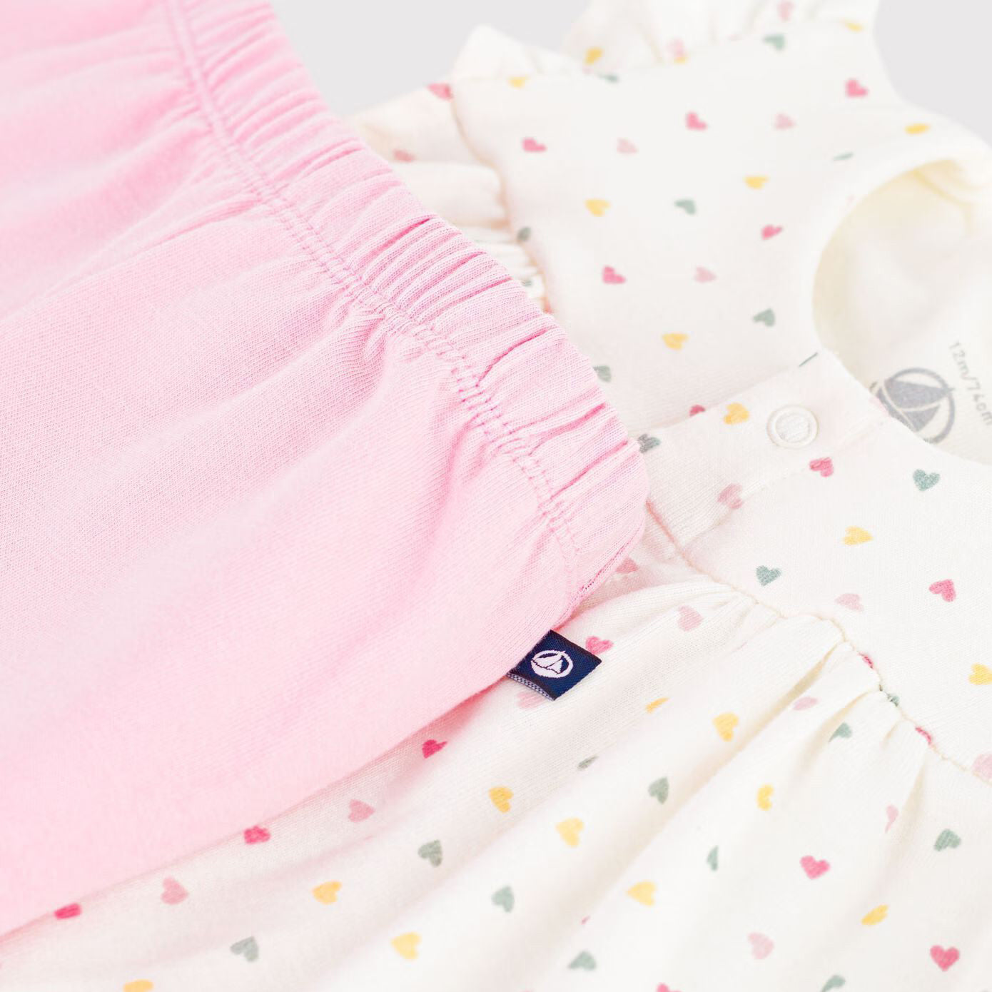 Baby Girls White & Pink Cotton Set