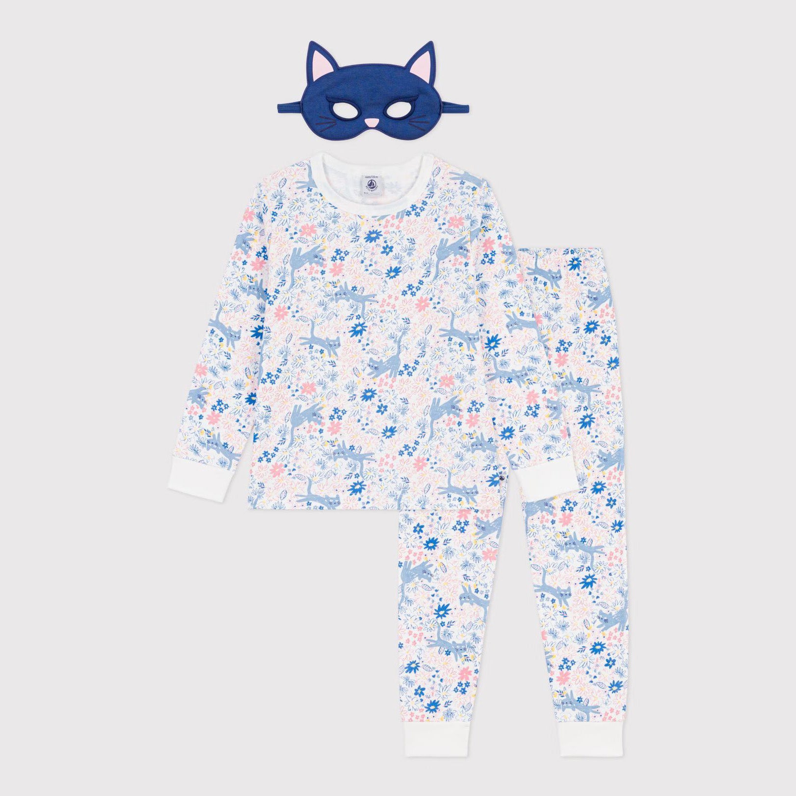 Girls Multicolor Floral Cotton Nightwear Set