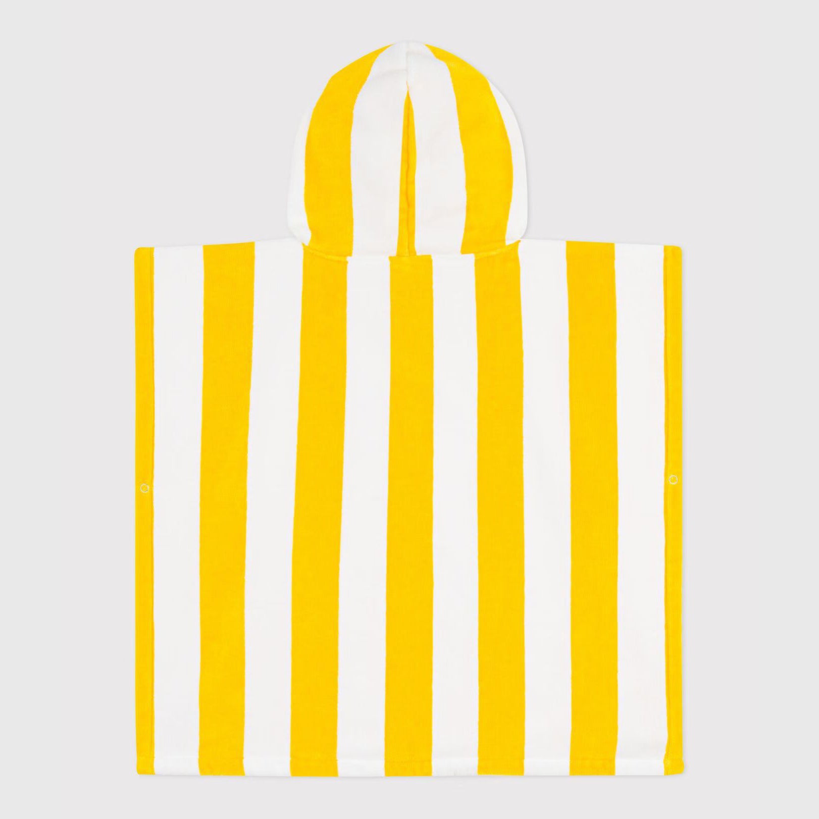 Boys & Girls Yellow Stripes Cotton Terry Bath Poncho