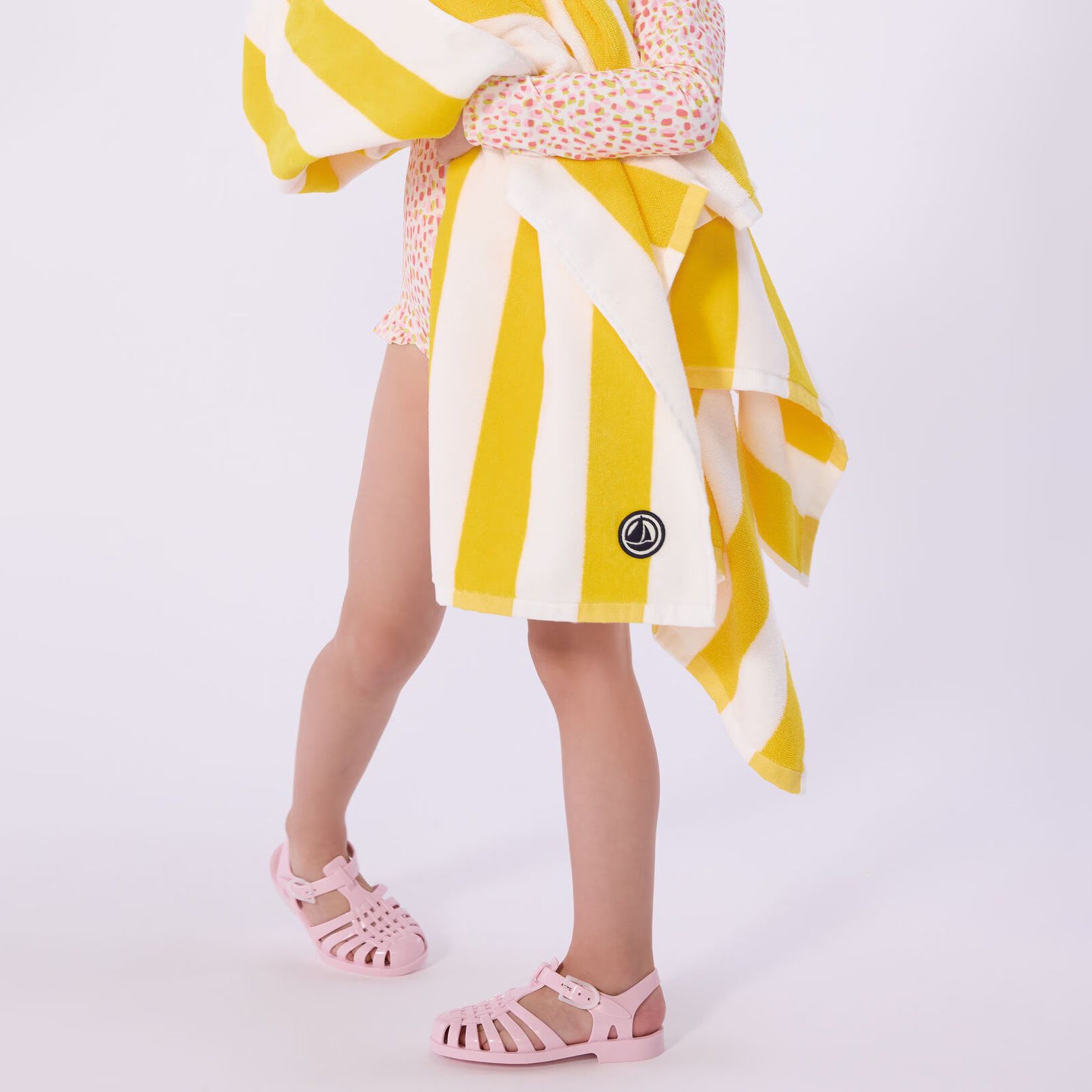 Yellow Stripes Terry Cotton Beach Towel(90 x 150cm)