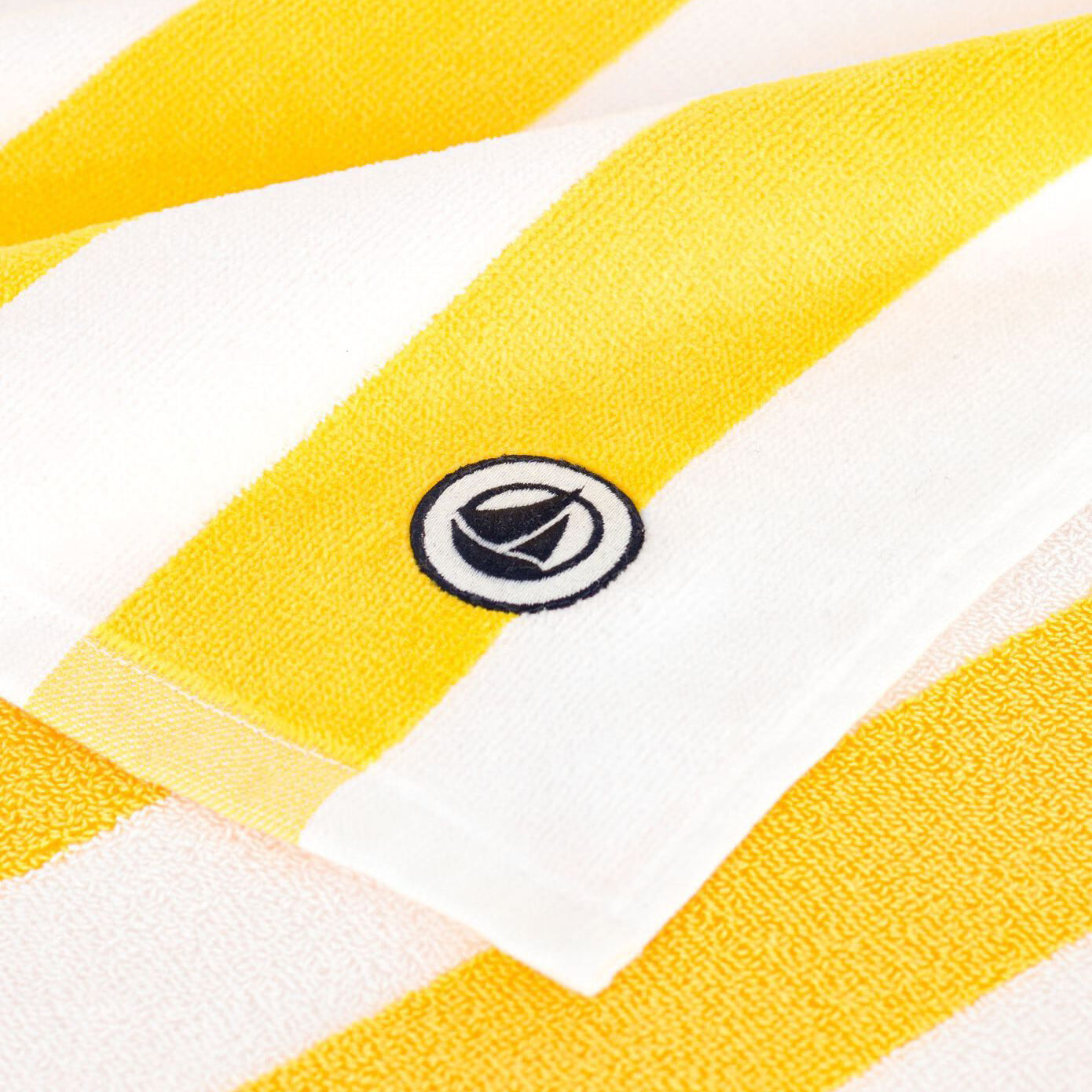 Yellow Stripes Terry Cotton Beach Towel(90 x 150cm)