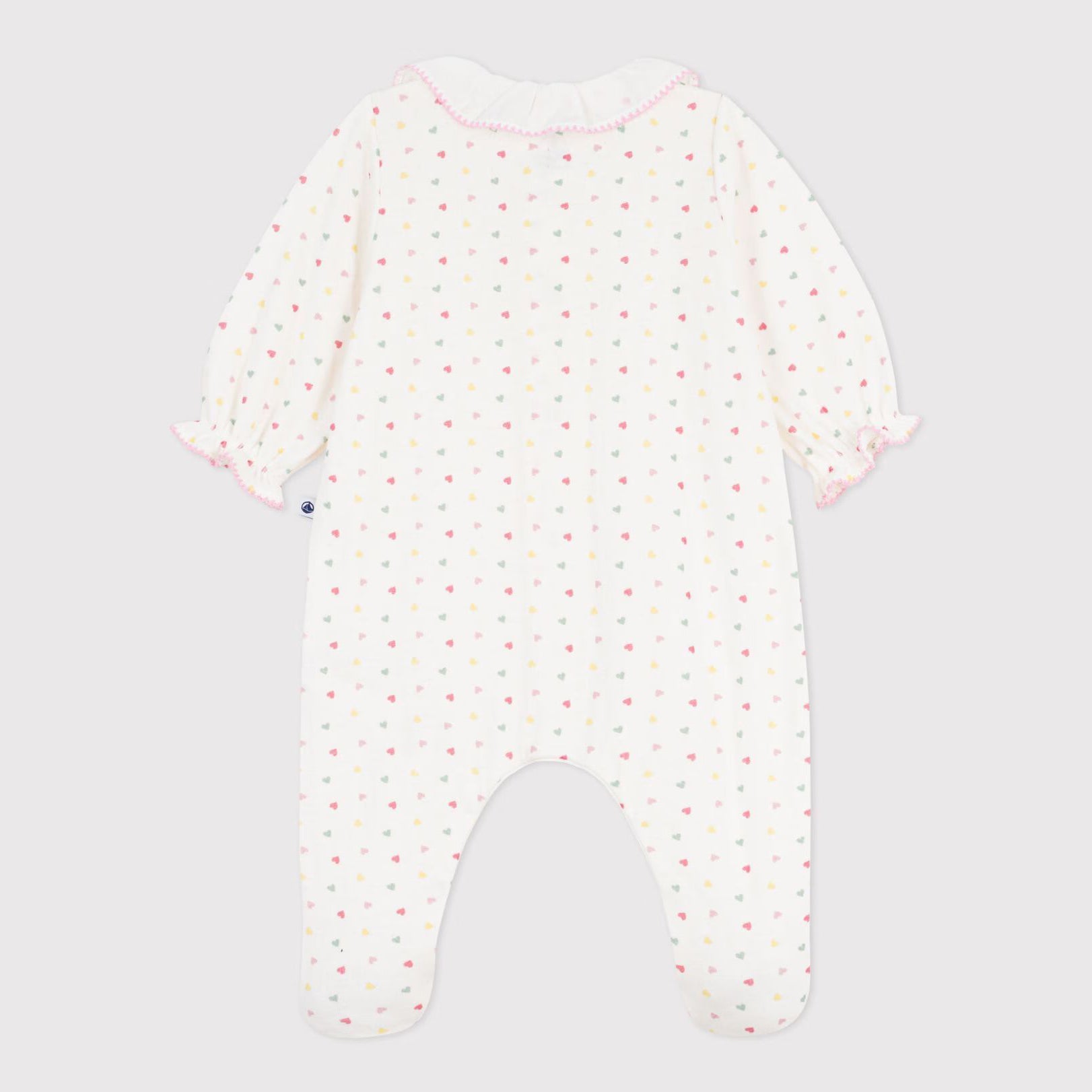 Baby Girls Multicolor Heart Cotton Babysuit
