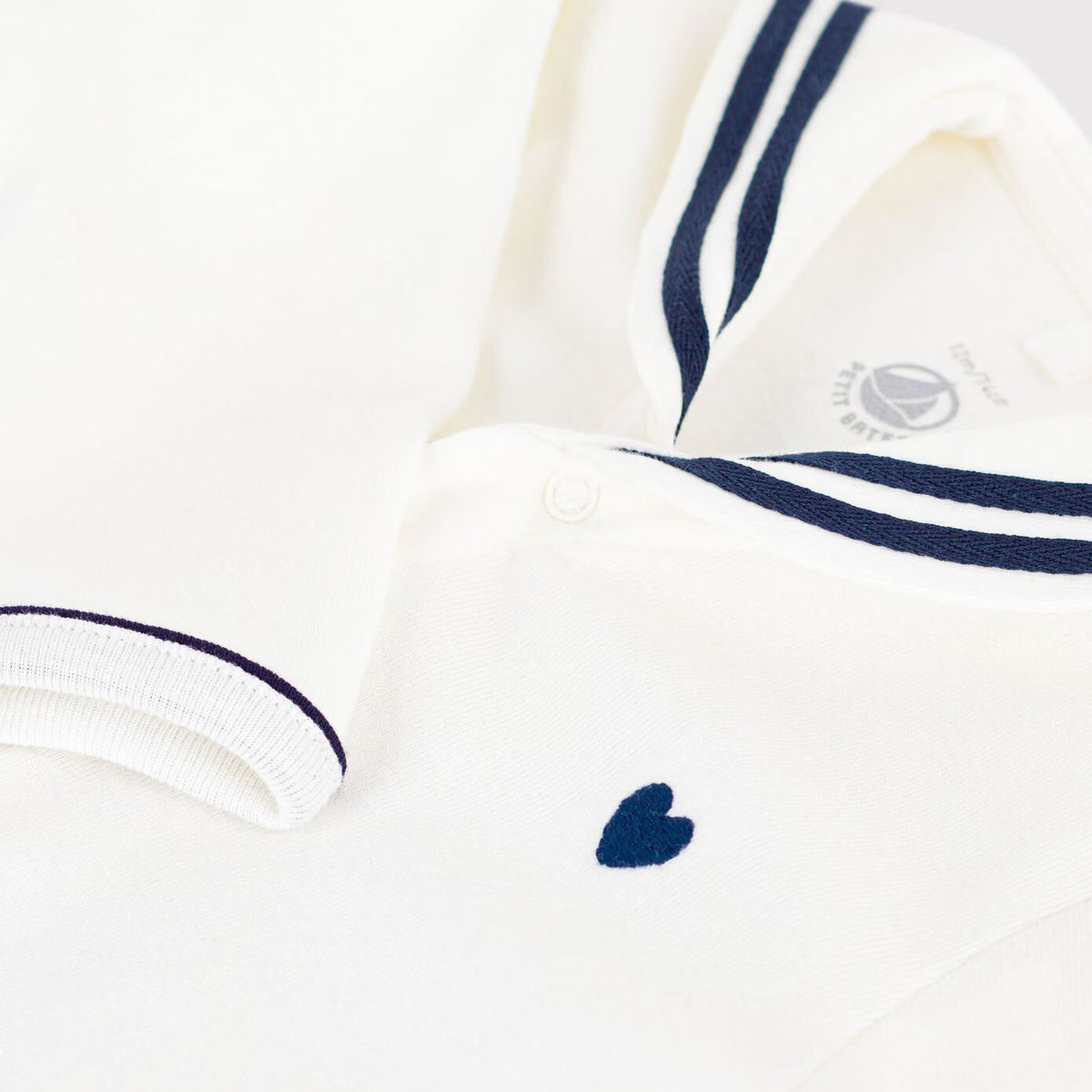 Baby Boys & Girls White Cotton Babysuit