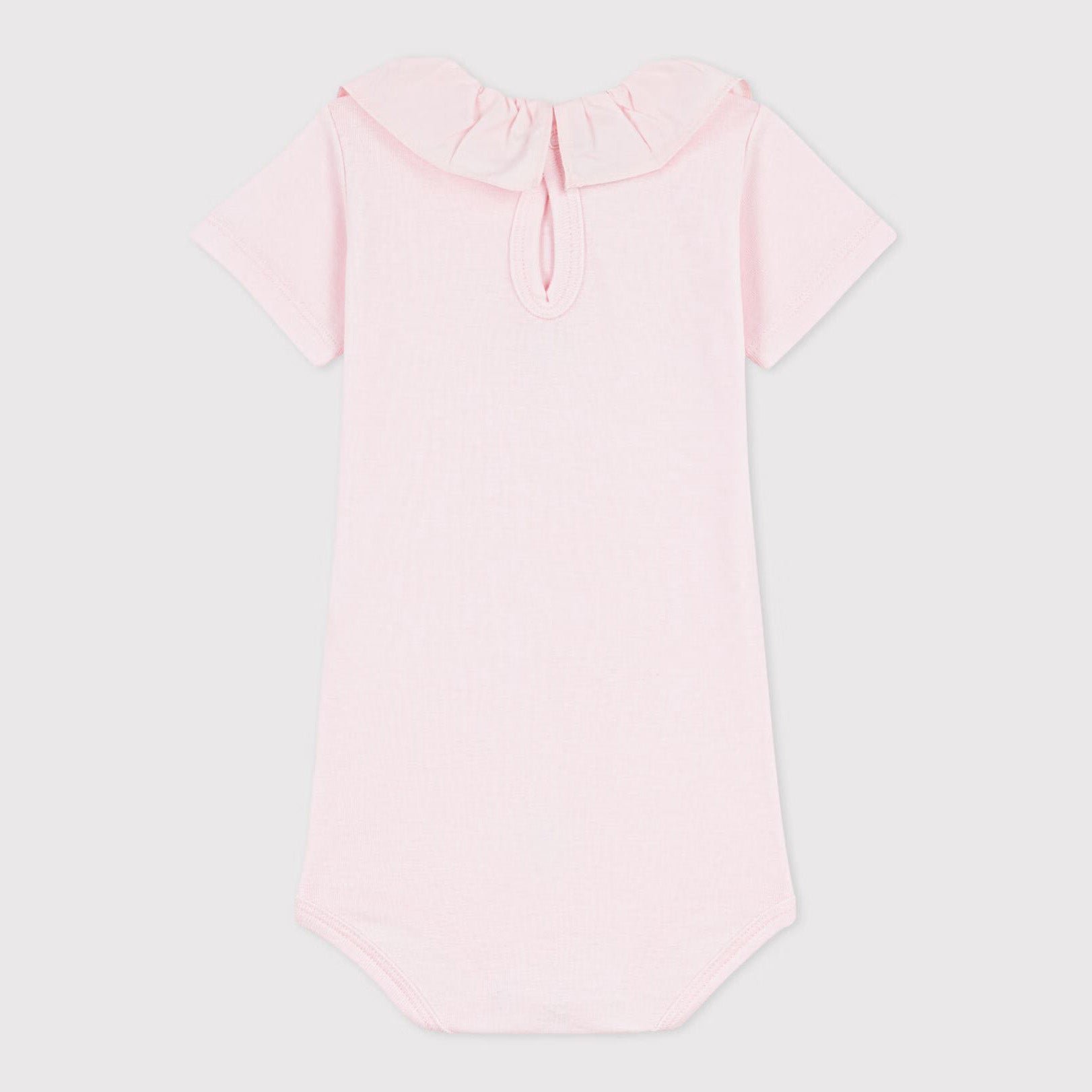 Baby Girls Light Pink Cotton Babysuit