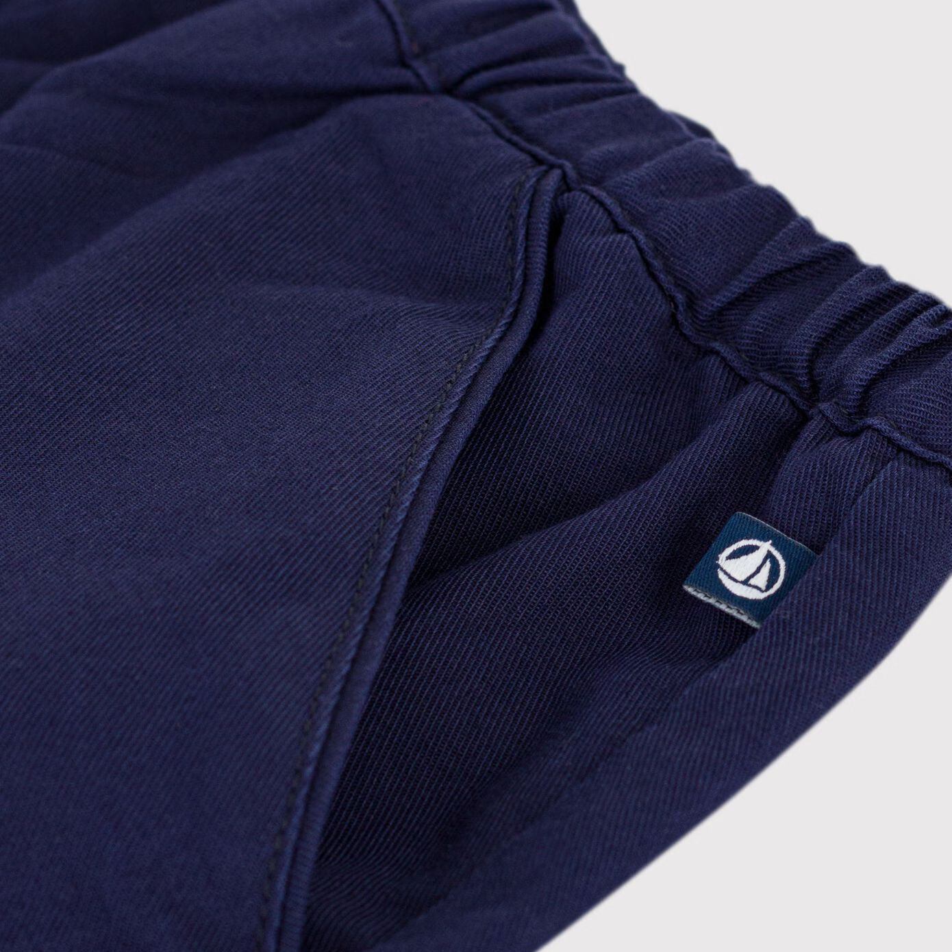 Girls Dark Blue Cotton Shorts