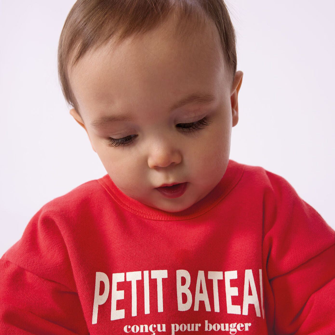 Baby Boys Red Logo Cotton Sweatshirt