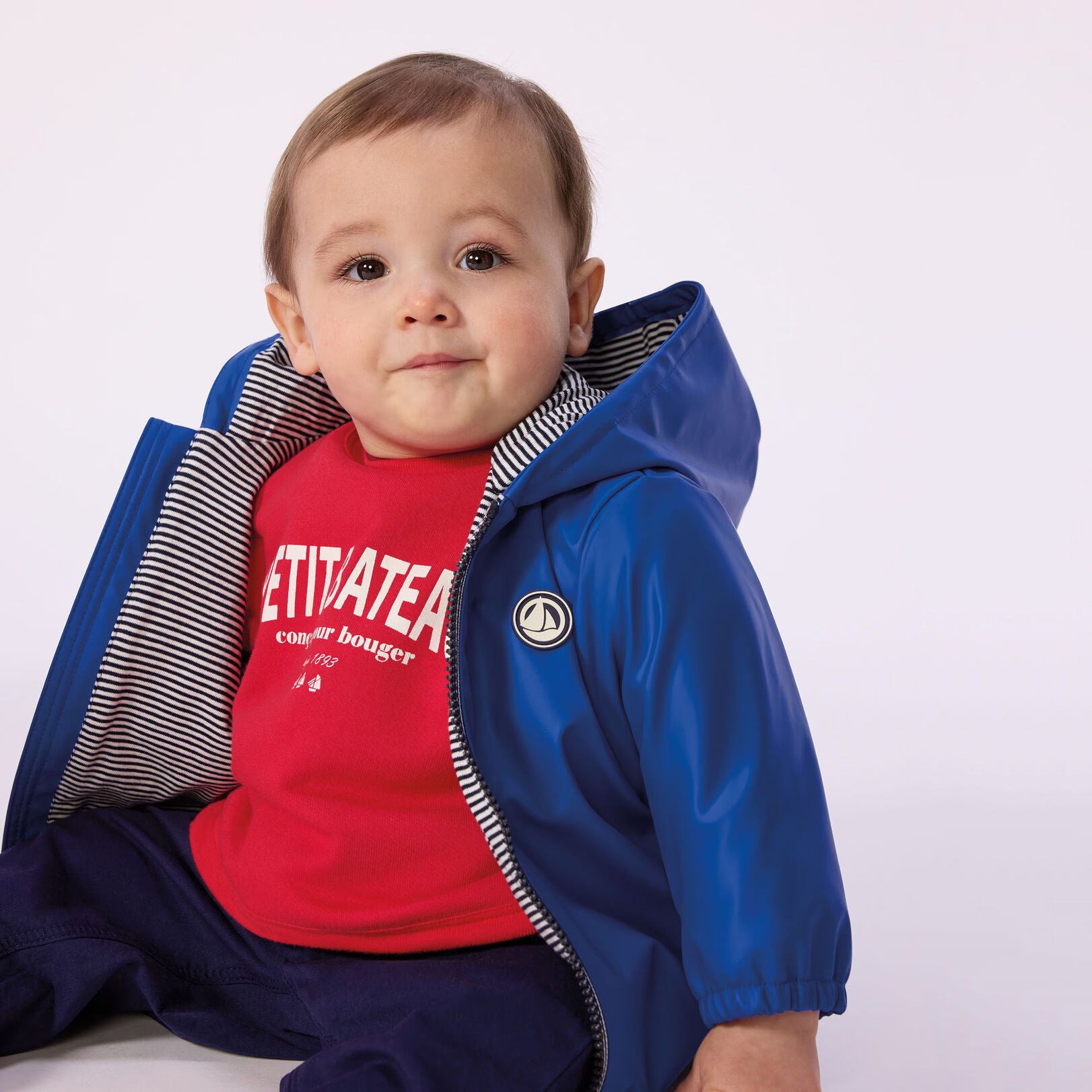 Baby Boys Red Logo Cotton Sweatshirt