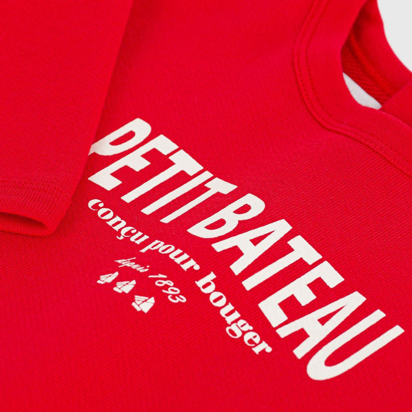 Baby Boys Red Logo Cotton Sweatshirt