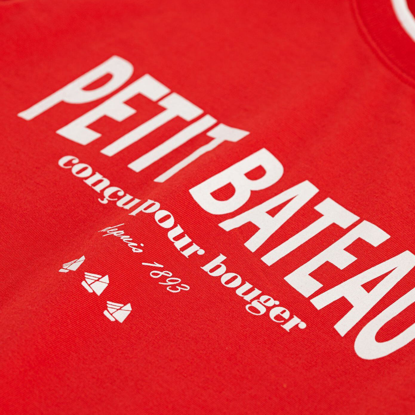 Boys & Girls Red Logo Cotton T-Shirt