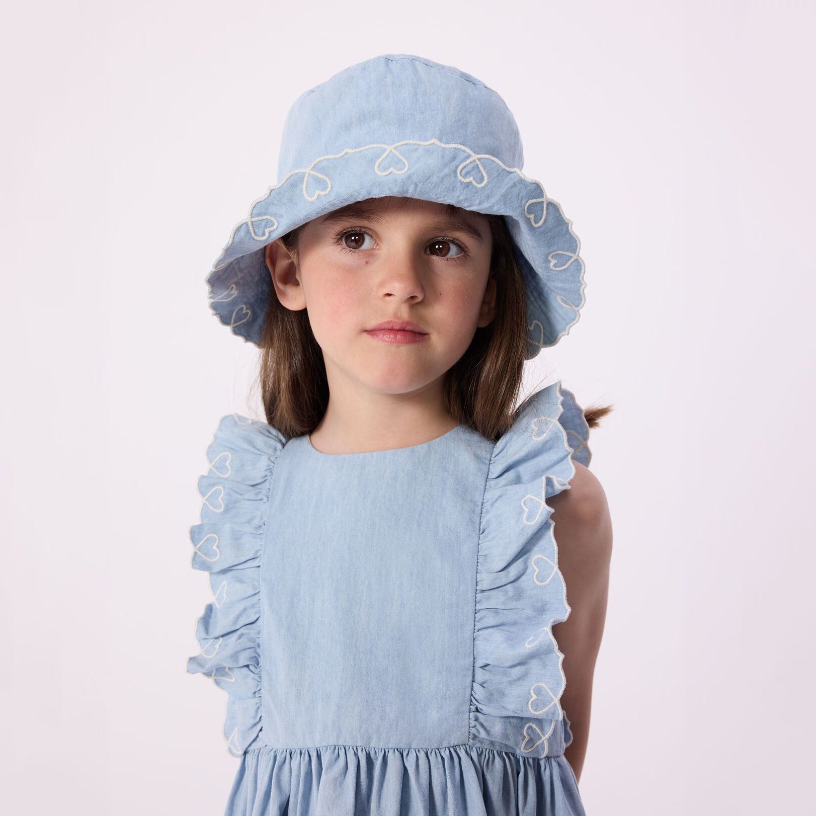 Girls Light Blue Denim Dress