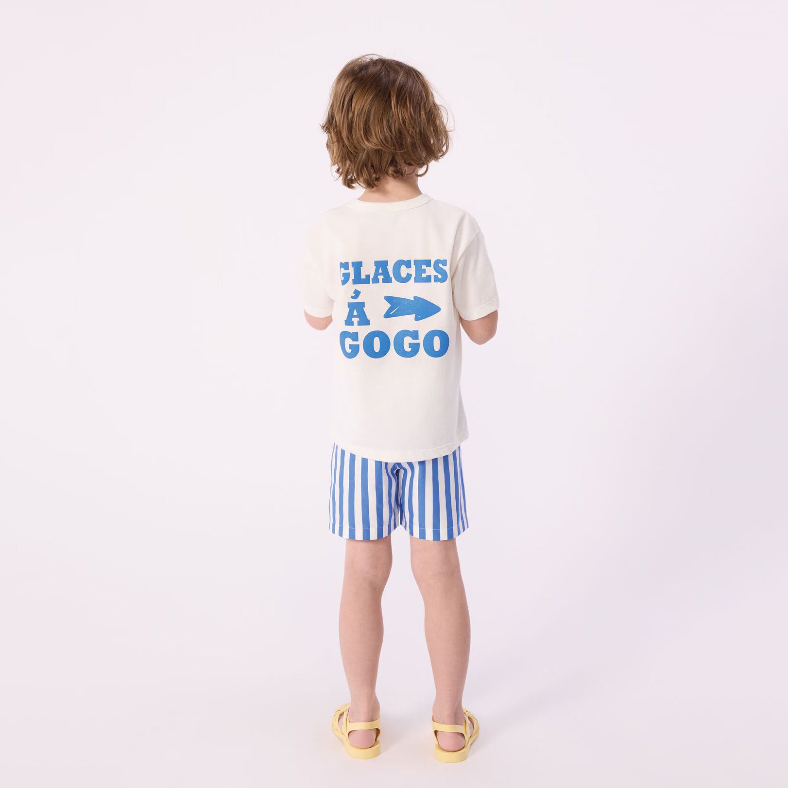 Boys Blue Stripes Swim Shorts
