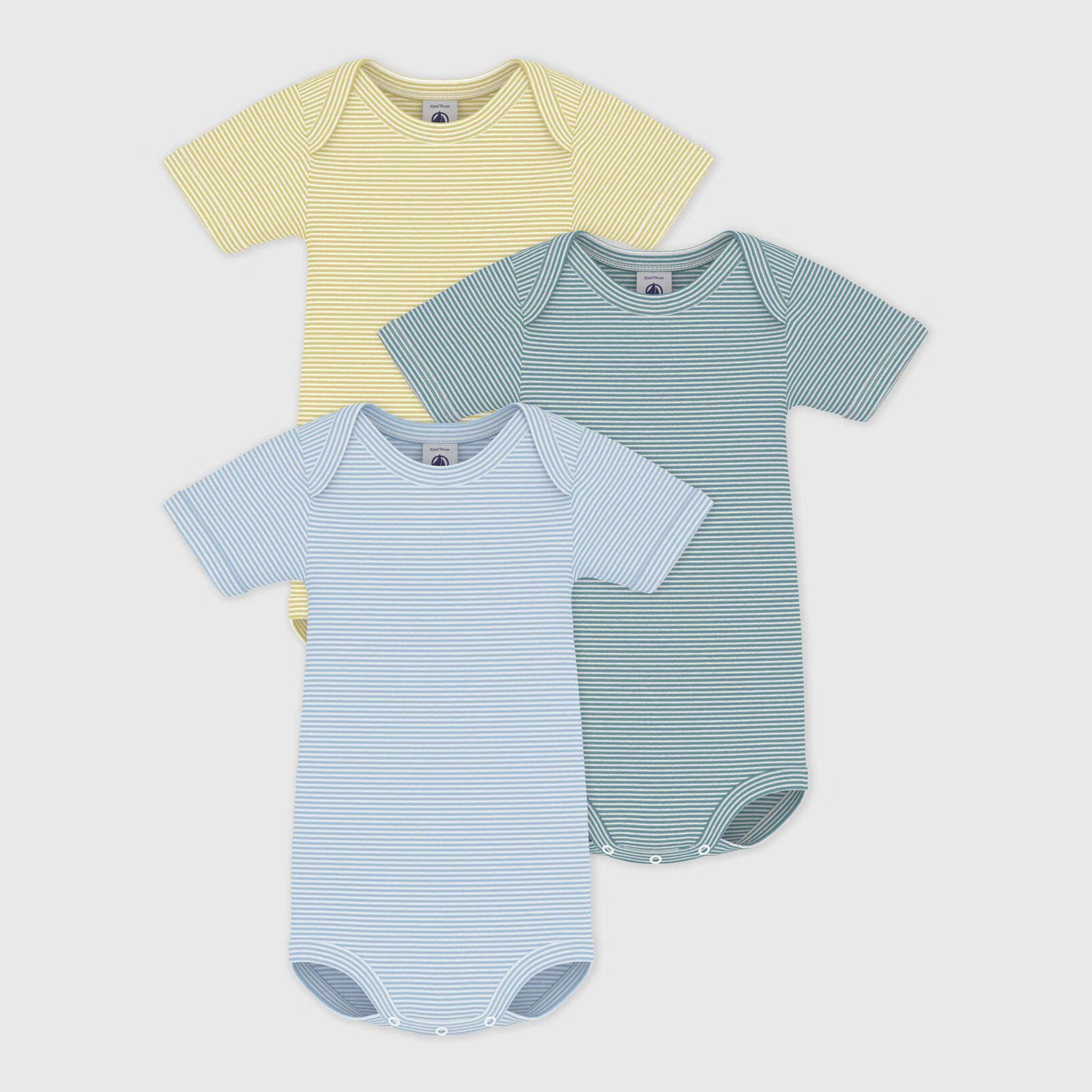 Baby Boys & Girls Multicolor Cotton Babysuit Set(3 Pack)