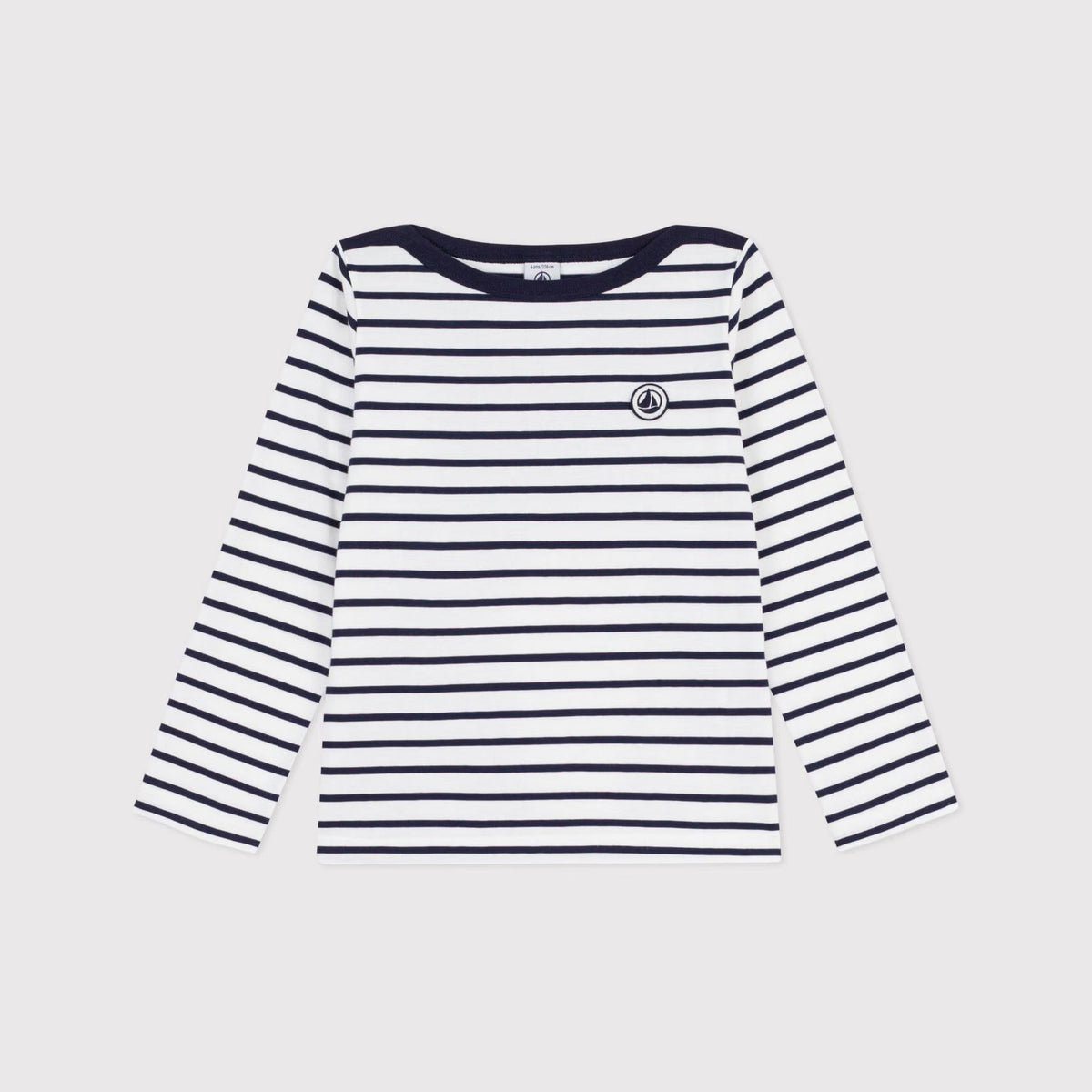 T-shirt en coton rayé marine pour Garçons et Filles