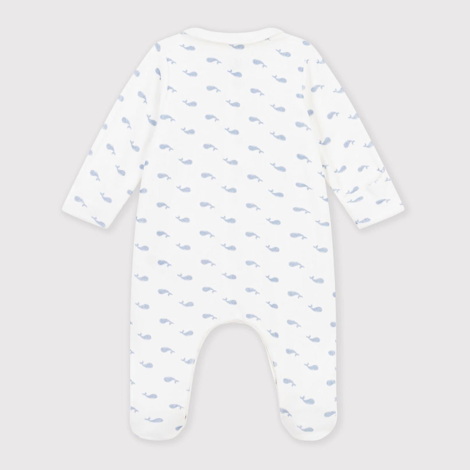 Baby Boys & Girls White Printed Cotton Babysuit