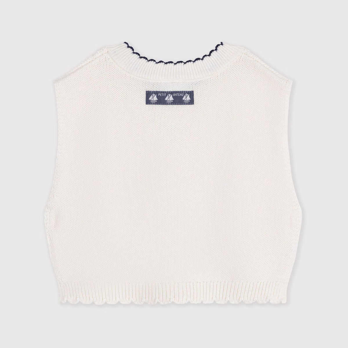 Baby Girls White Wool Vest