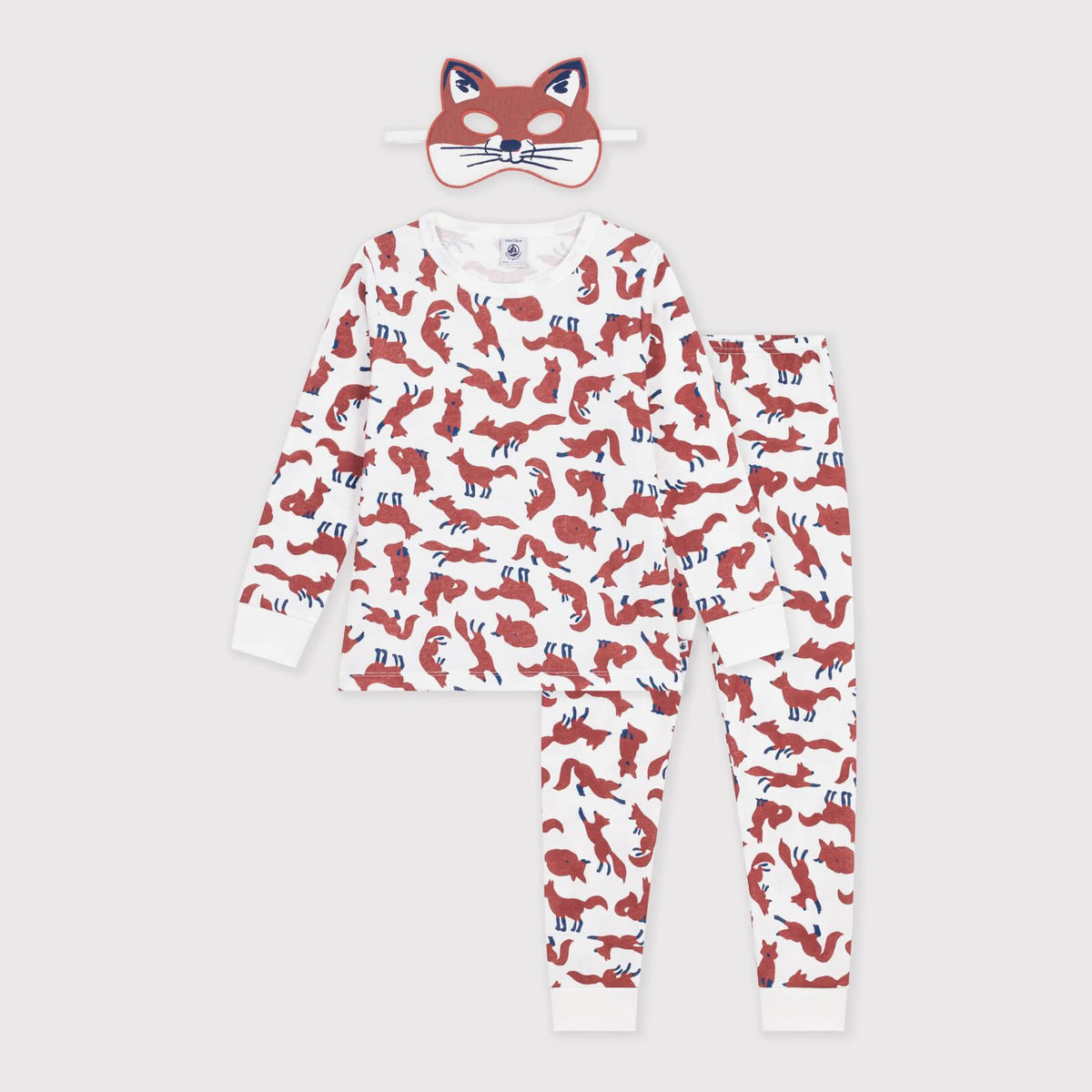 Boys Multicolor Fox Printed Cotton Nightwear Set