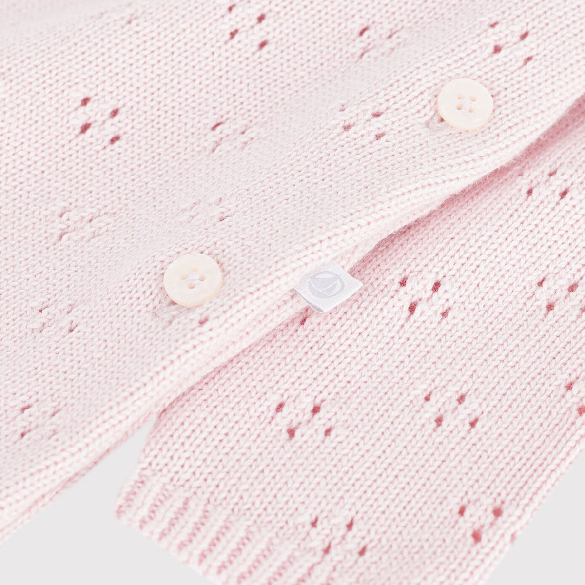 Baby Girls Light Pink Wool Babysuit