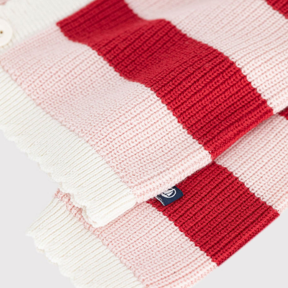 Baby Girls Red Stripes Wool Cardigan