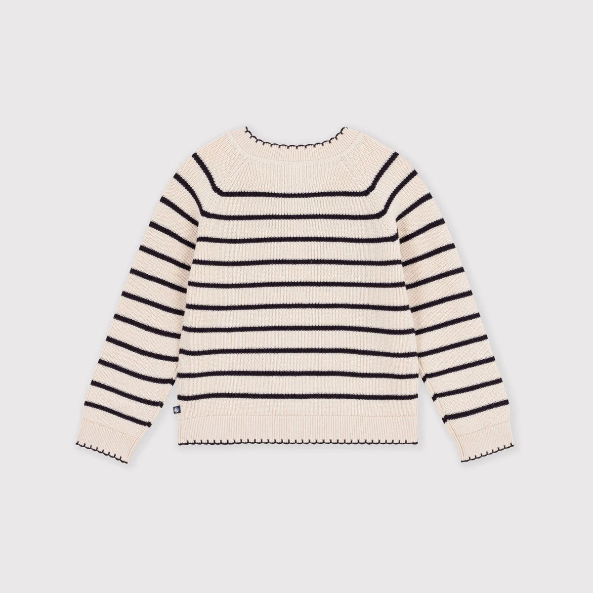 Girls Black Stripes Wool Cardigan
