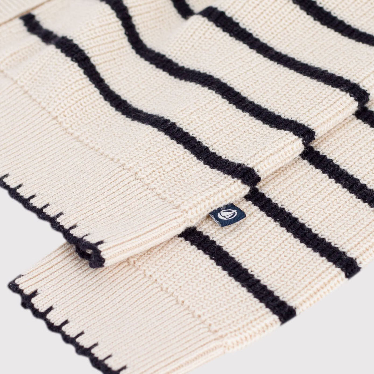 Girls Black Stripes Wool Cardigan