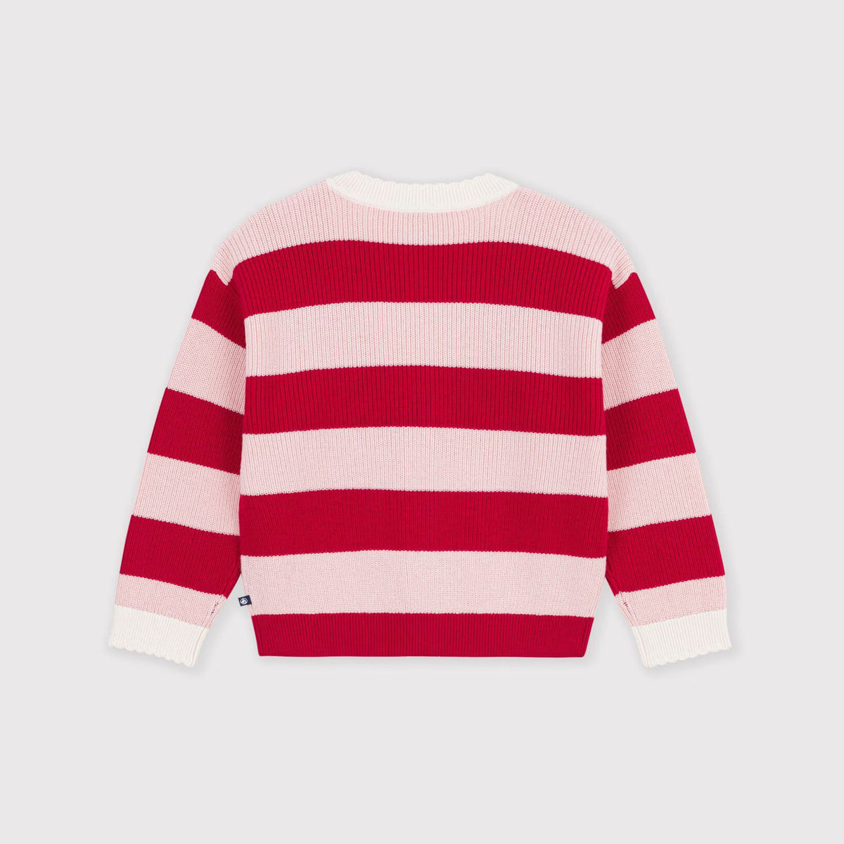 Girls Red Stripes Wool Cardigan