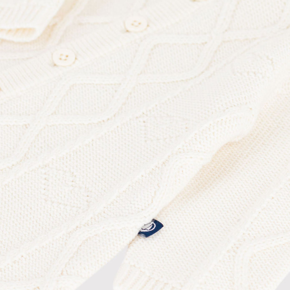 Baby Boys & Girls White Knit Wool Babysuit