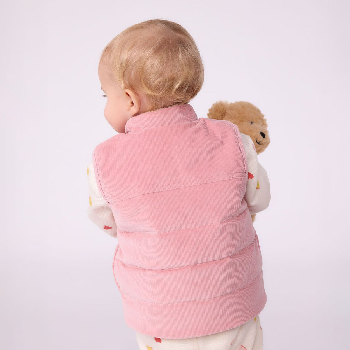 Baby Girls Light Pink Reversible Padded Gilet