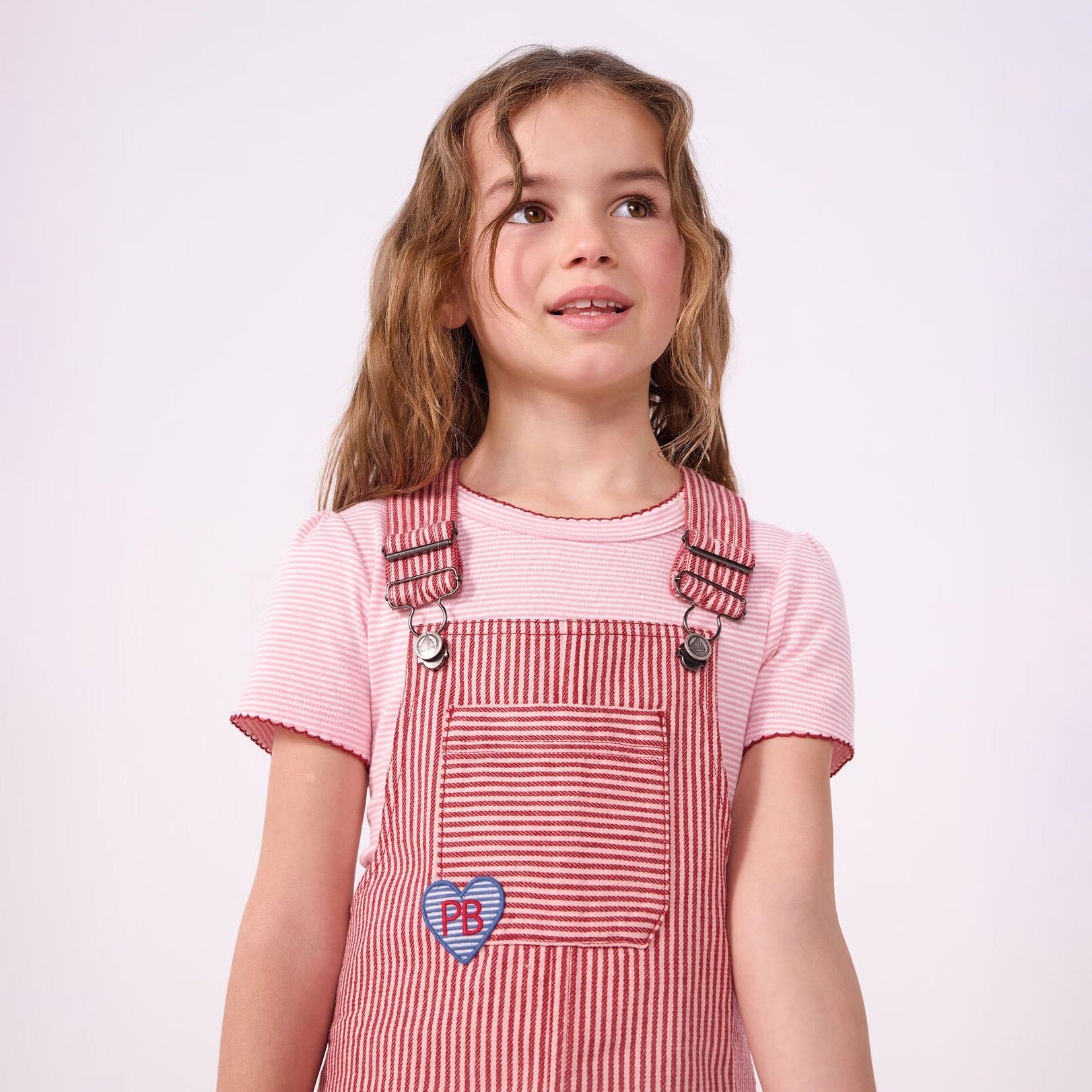 Girls Pink Stripes Cotton T-Shirt