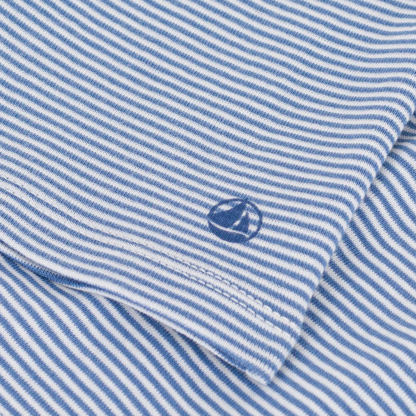Girls Blue Stripes Cotton T-Shirt