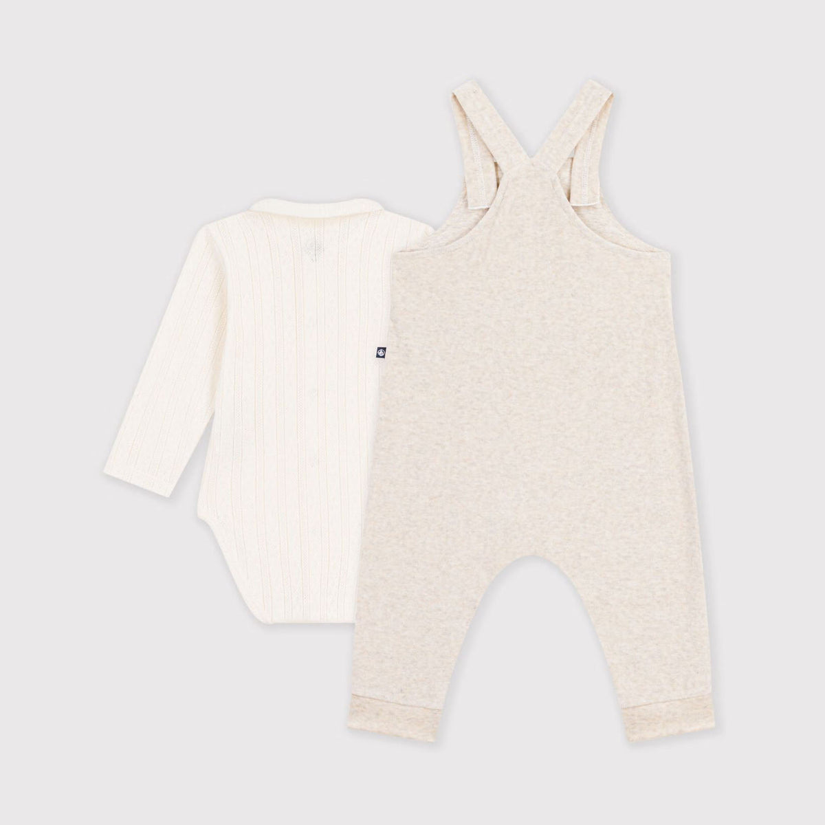 Ensemble bébé garçon et fille en coton beige