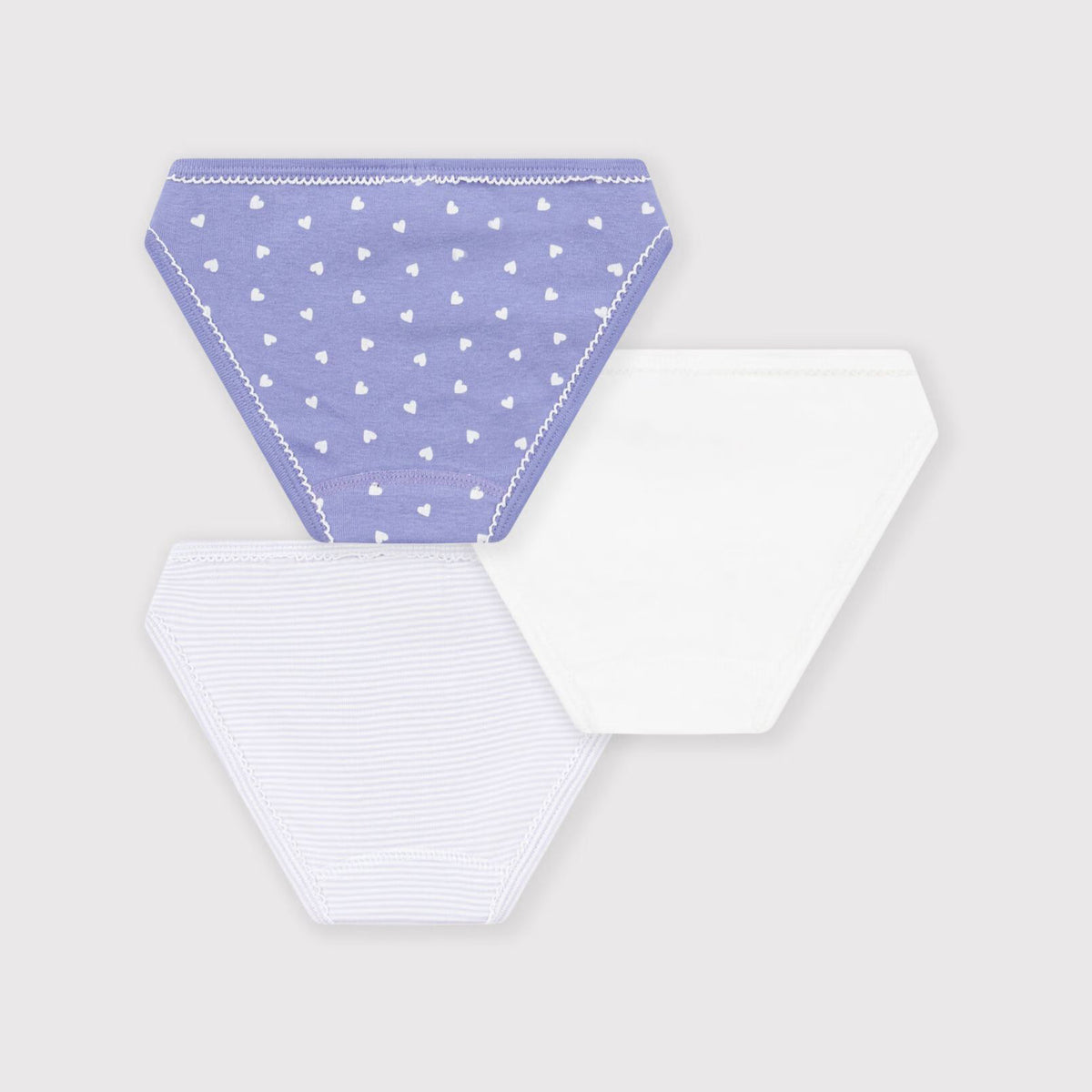 Girls Tricolor Cotton Underwear Set(3 Pack)