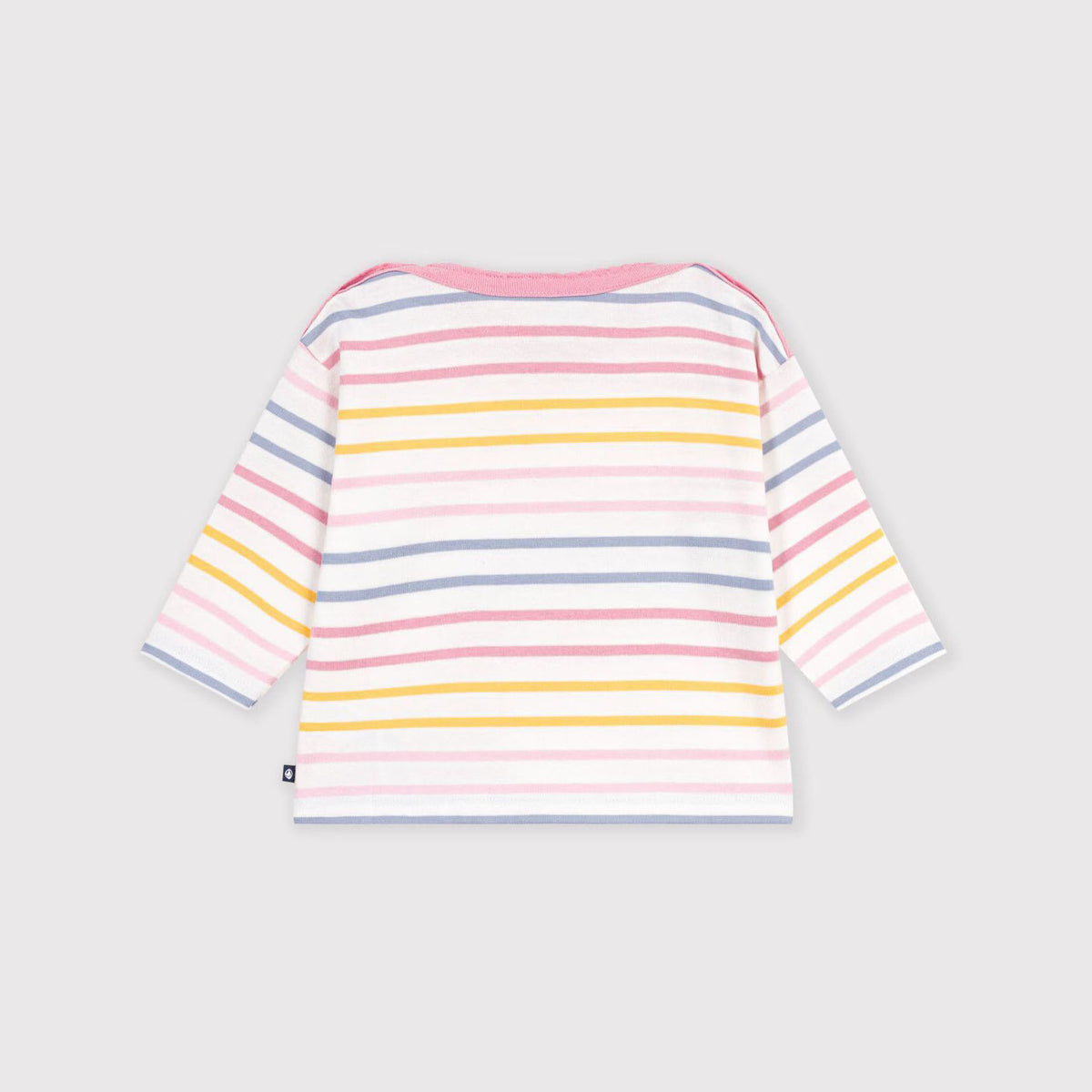 Baby Girls Multicolor Stripes Cotton T-Shirt