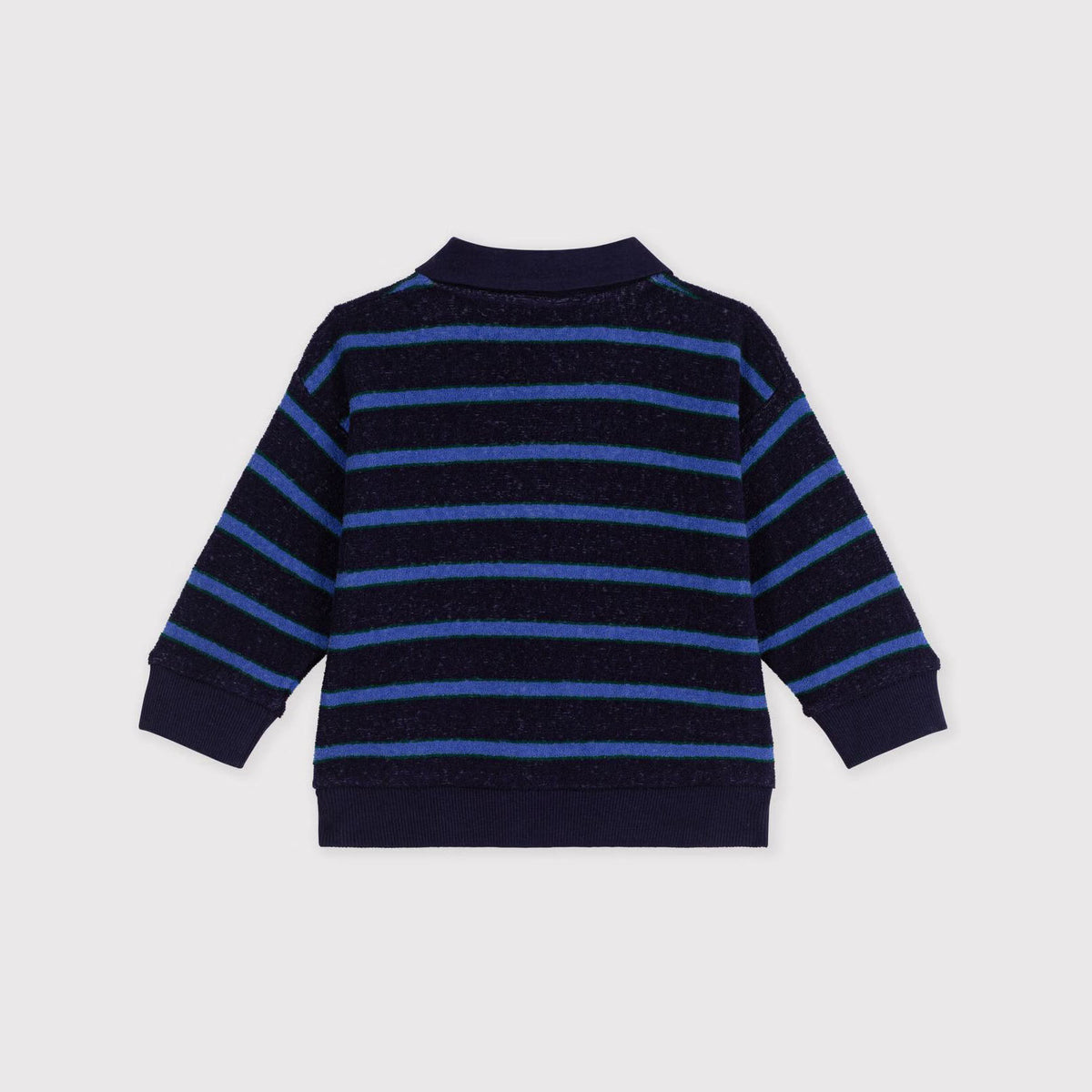Baby Boys Blue Stripes Cotton Sweatshirt