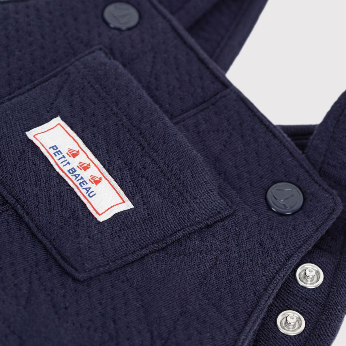 Baby Boys Navy Cotton Jumpsuit